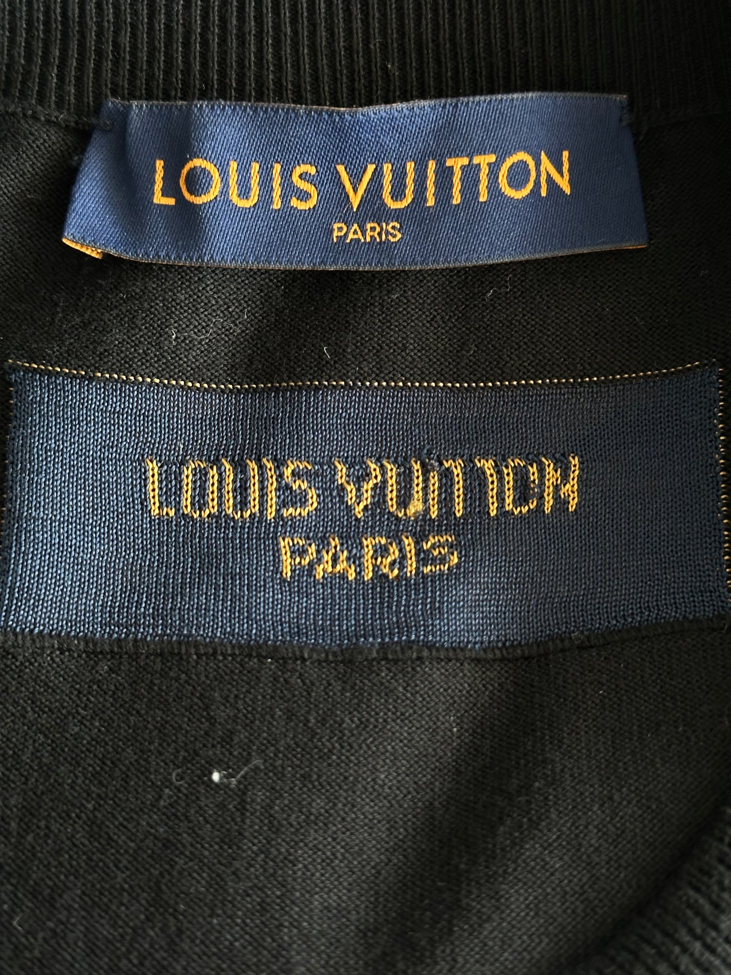 Louis Vuitton Black & White Vuitton Intarsia T-Shirt