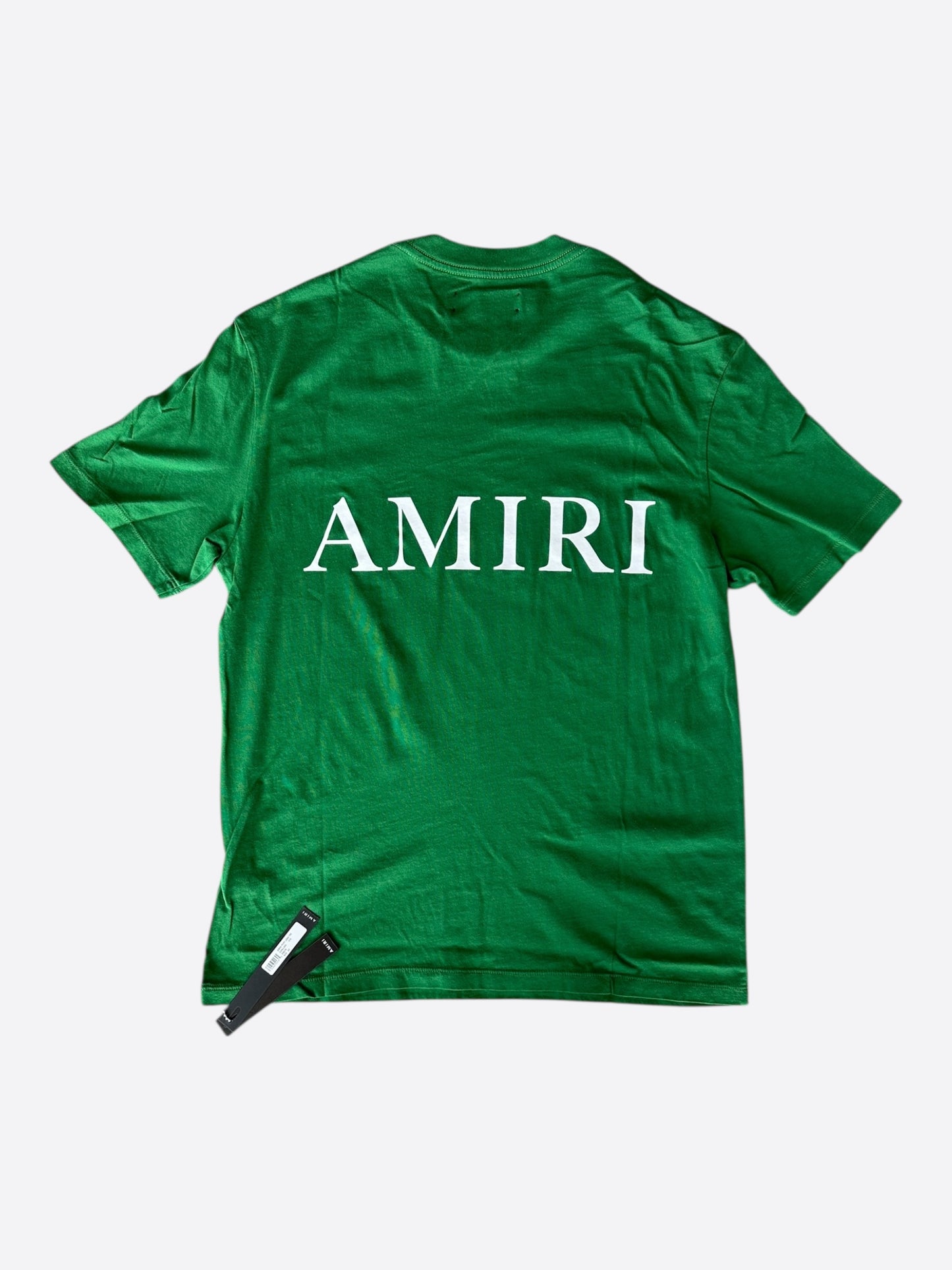 Amiri Green & White MA Core Logo T-Shirt
