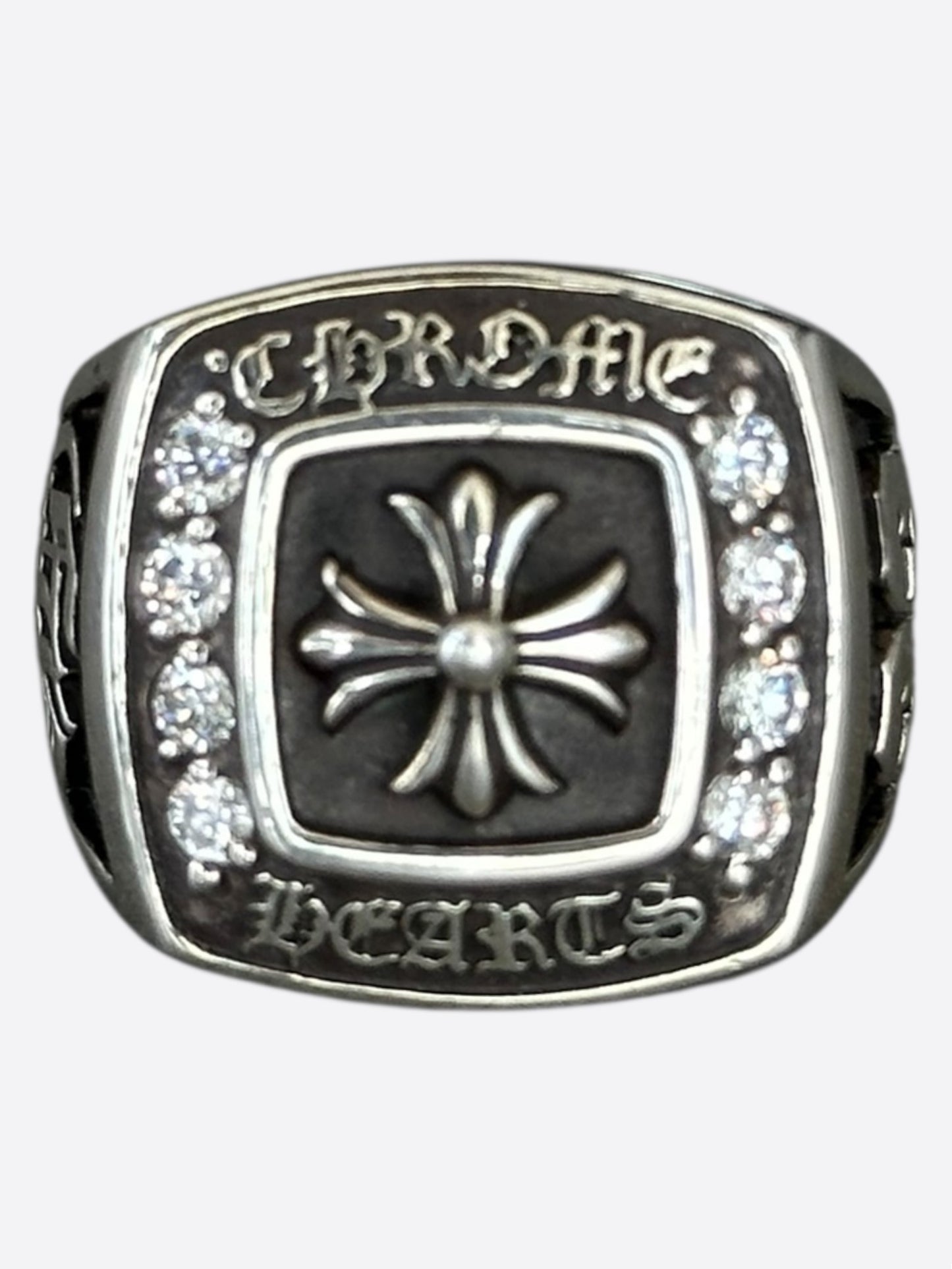 Chrome Hearts Silver & Diamond Championship Ring