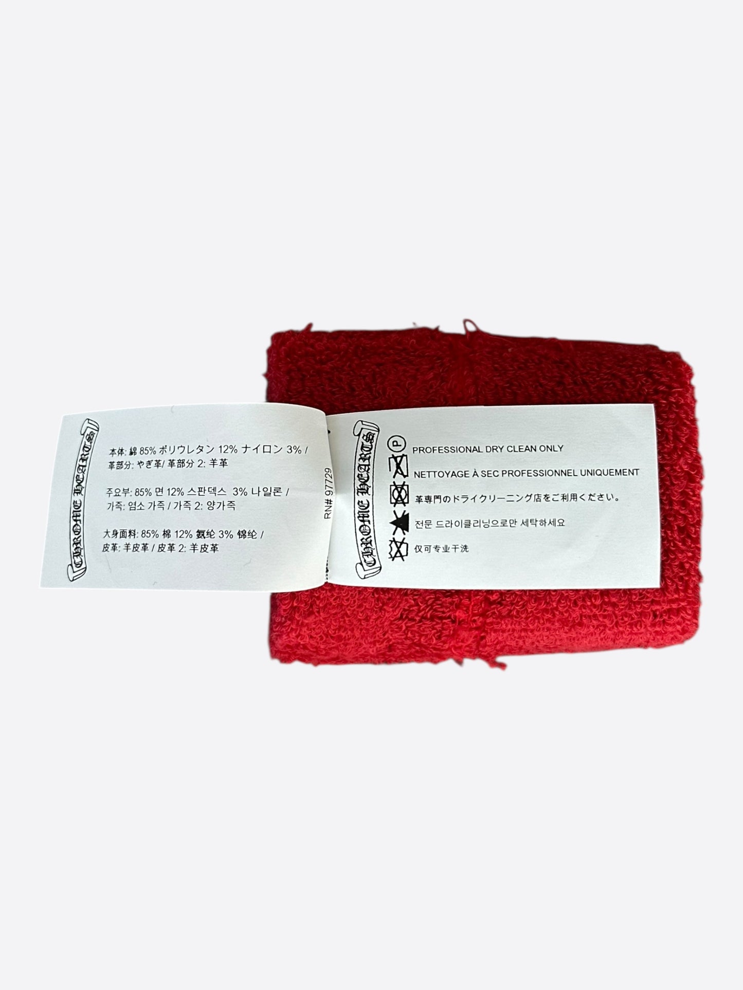 Chrome Hearts Red Rolling Stones Wristband