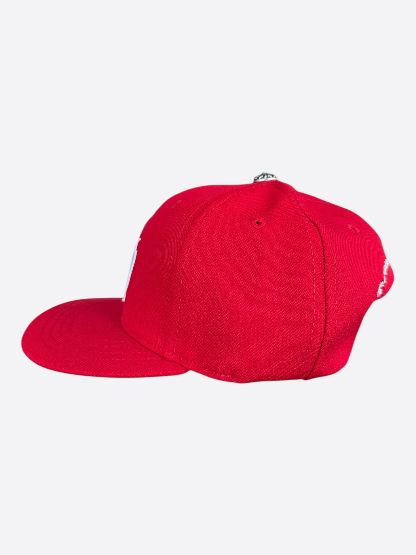Chrome Hearts Red & White CH Logo Hat