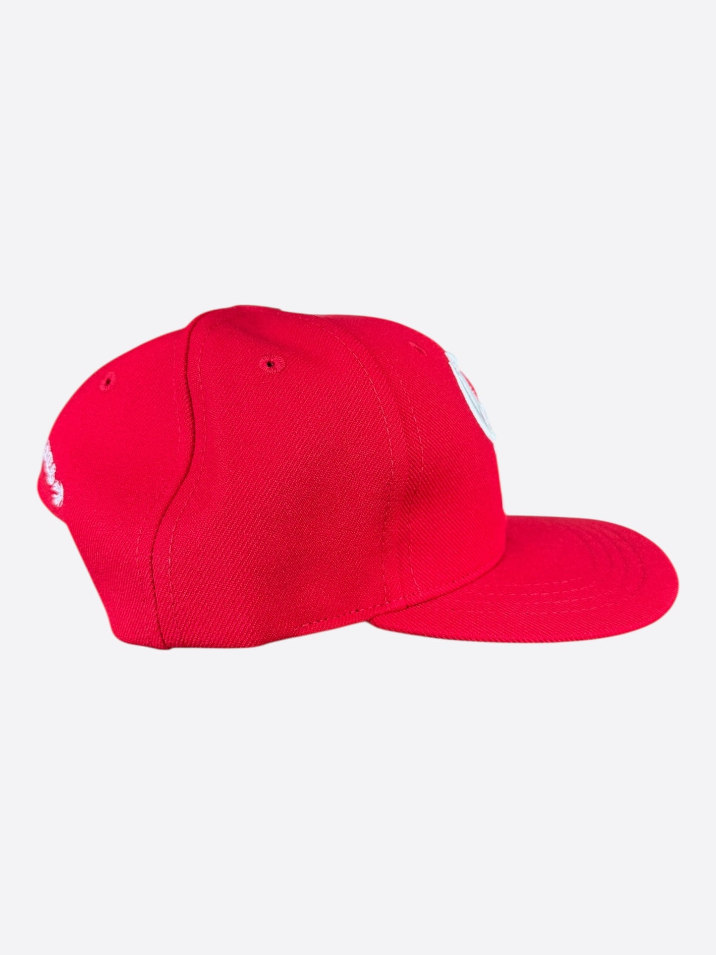 Chrome Hearts Red & White CH Logo Hat