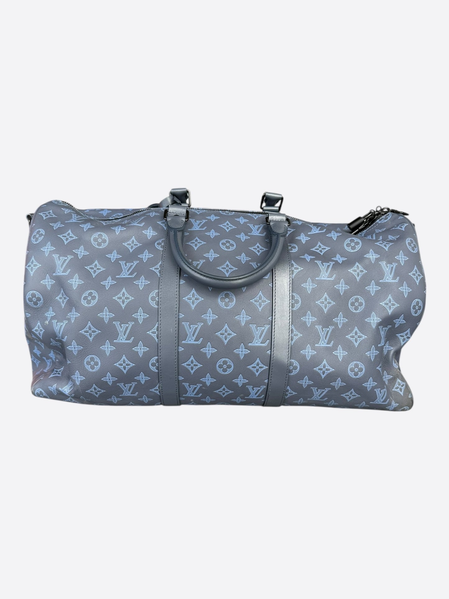 Louis Vuitton Blue Shadow Monogram Keepall 50