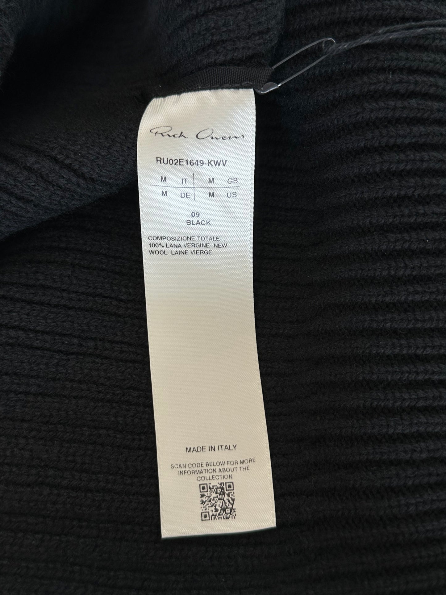 Rick Owens Black Fisherman Knitted Sweater
