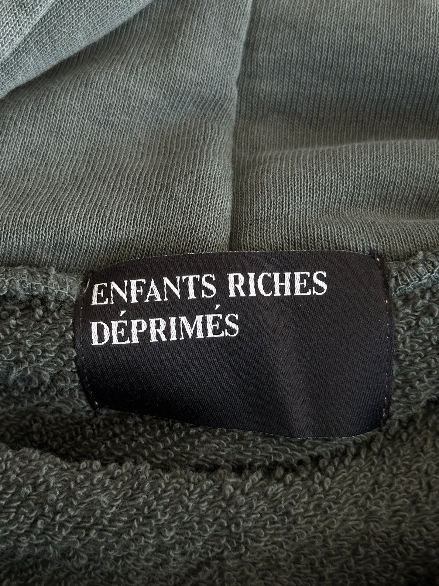 Enfants Riches Deprimes Faded Green & White Sweet Surrender Of Alice Hoodie