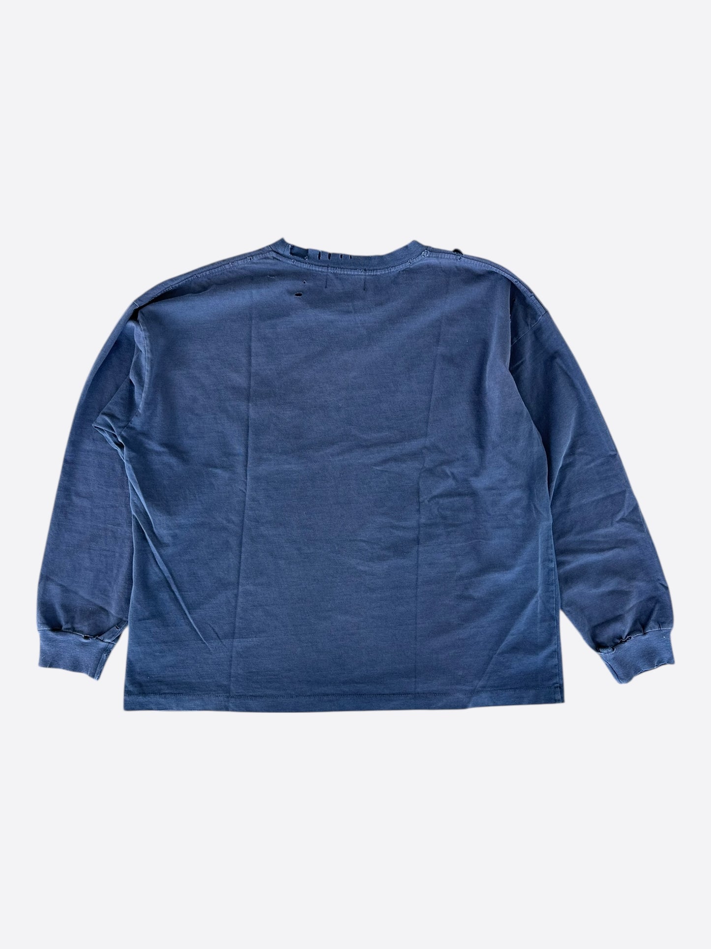 Enfants Riches Deprimes Faded Navy & White Classic Logo Longsleeve T-Shirt