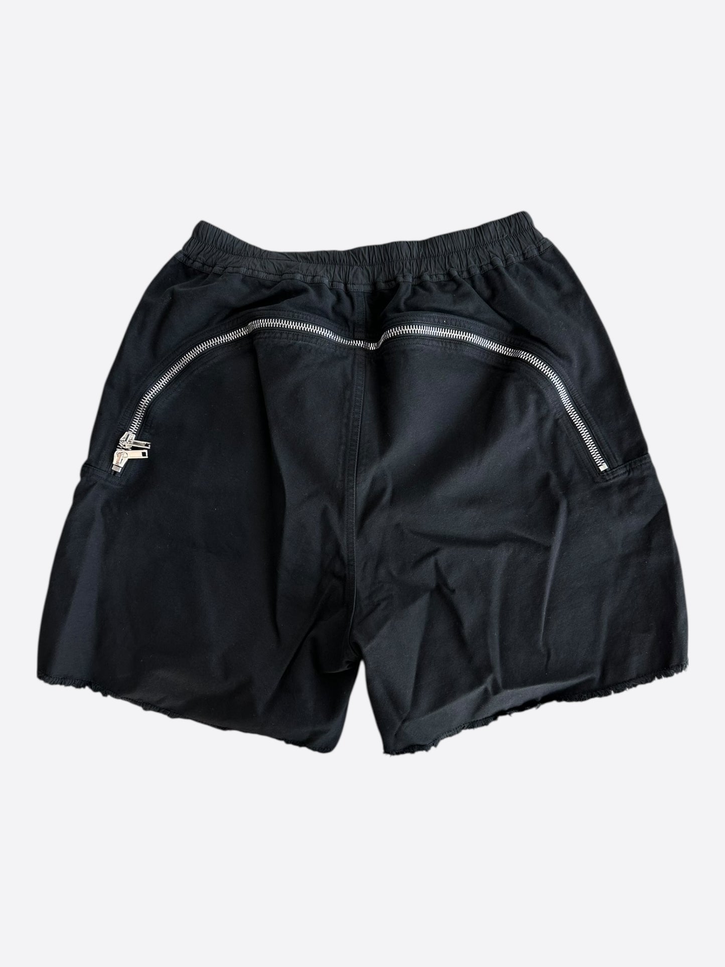 Rick Owens Black Back Zipper Shorts