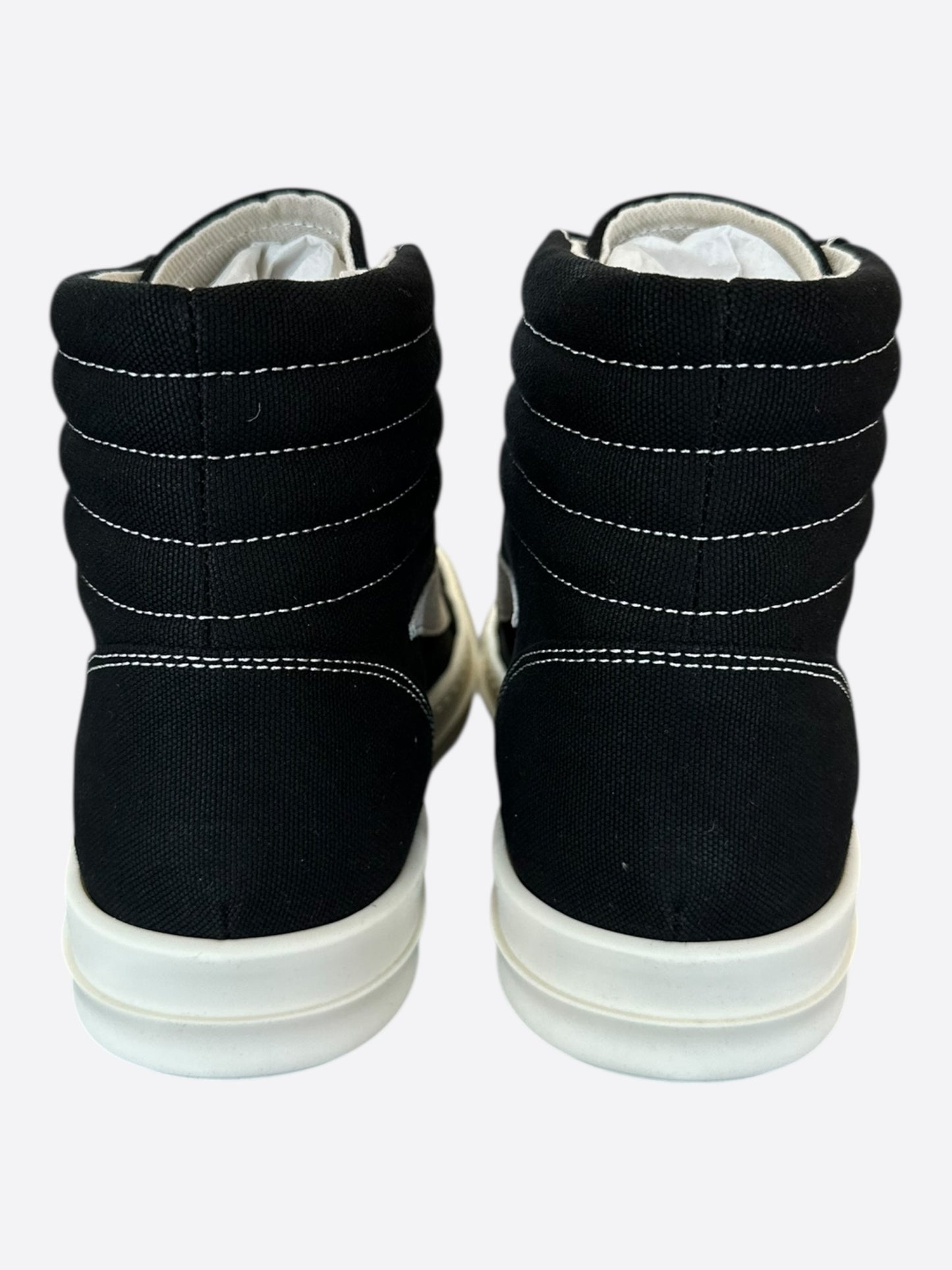 Rick Owens Black & White Vintage Women's High Top Sneakers