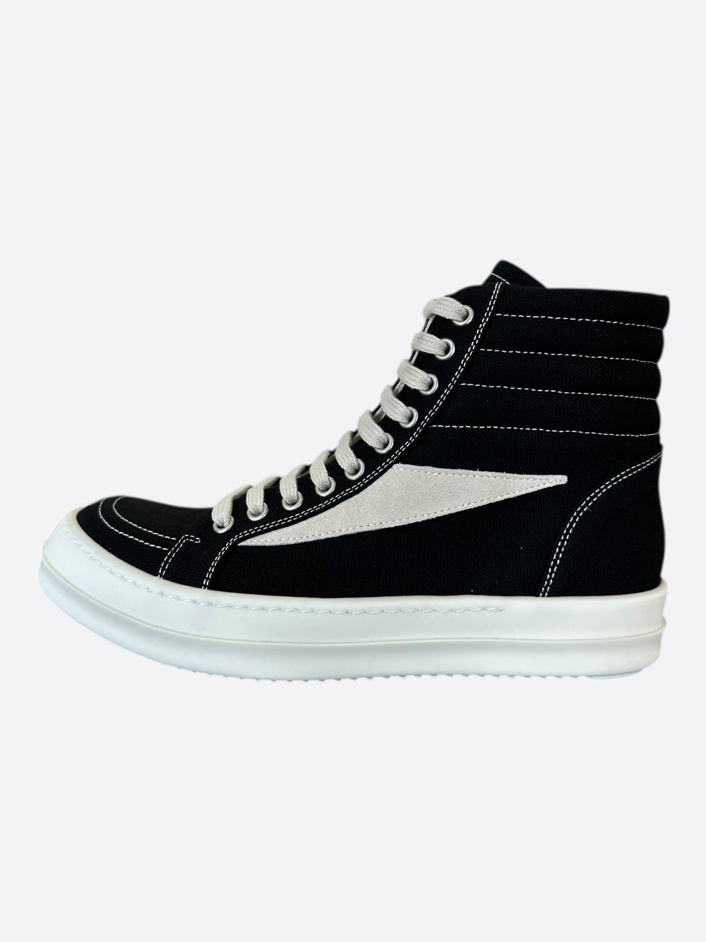 Rick Owens Black & White Vintage Women's High Top Sneakers