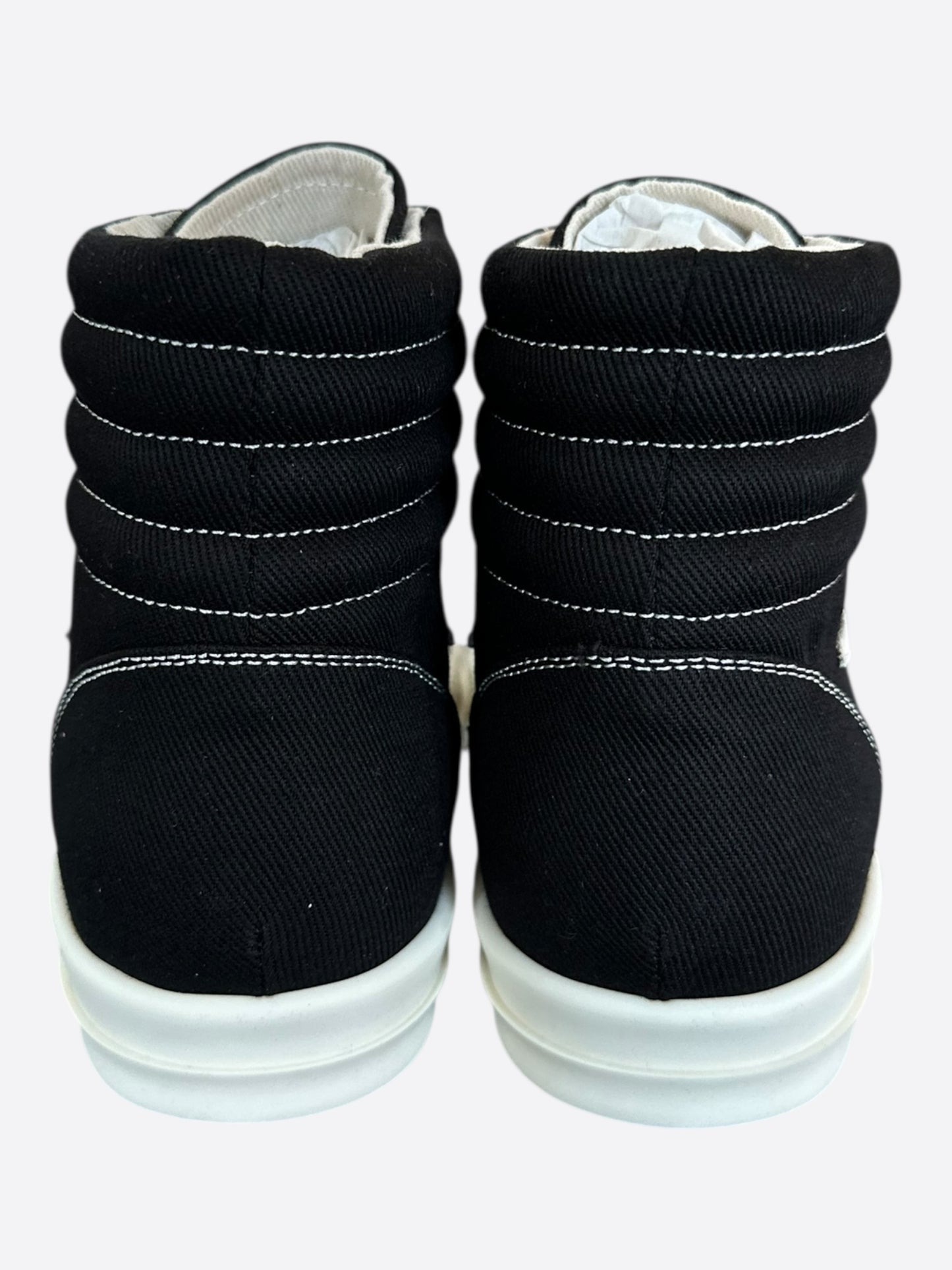 Rick Owens Black & White Vintage High Top Sneakers