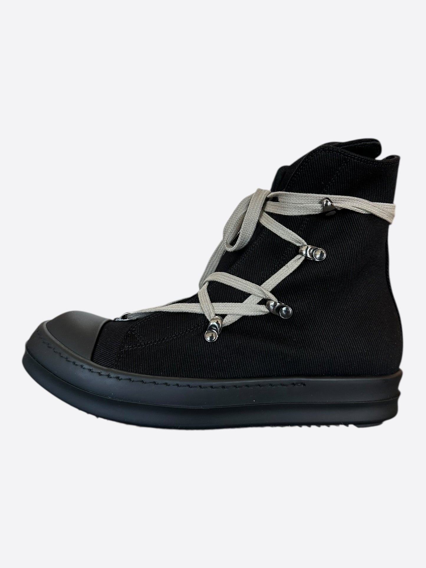Rick Owens Black Hexagram Women's High Top Sneakers