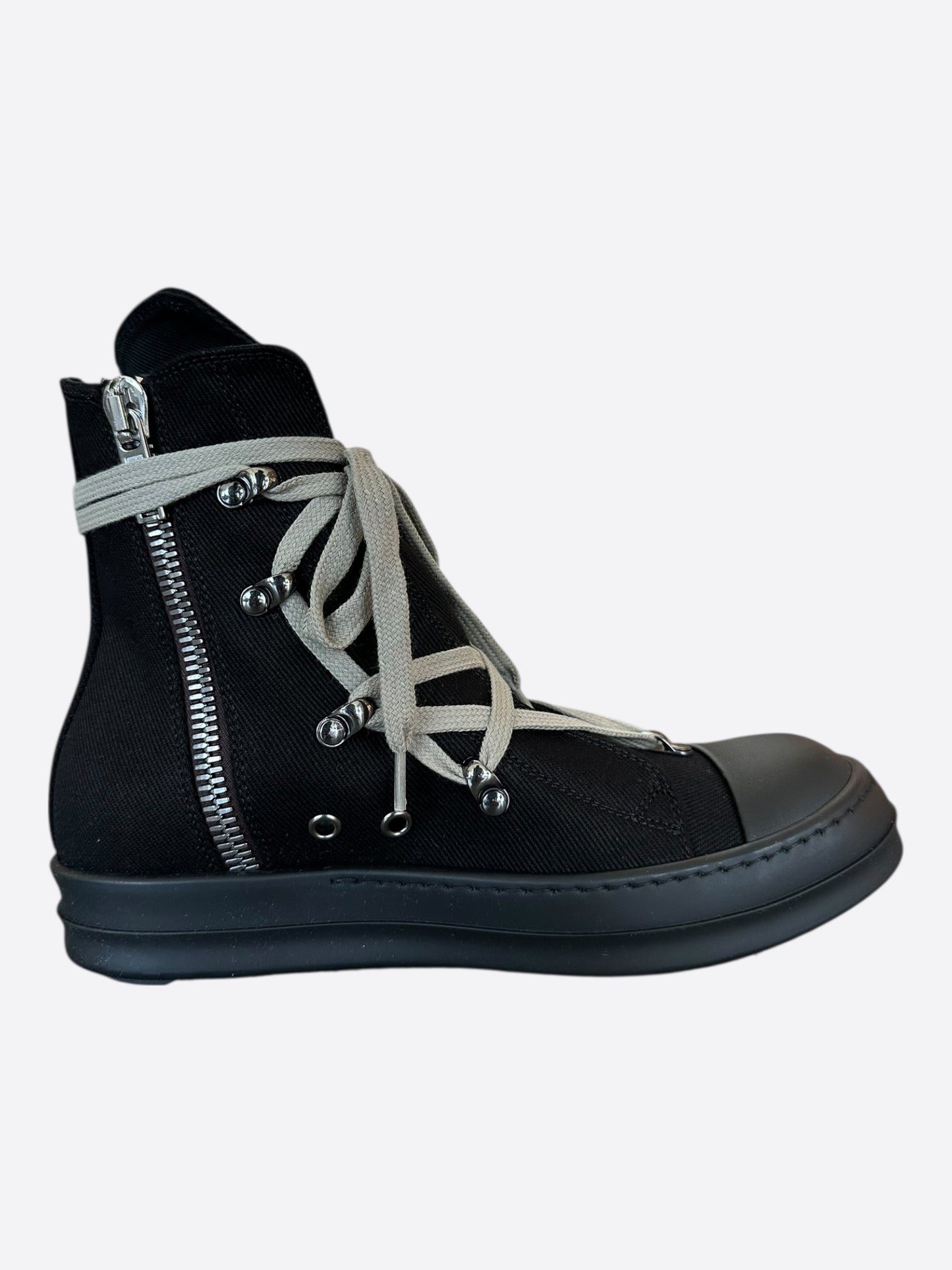 Rick Owens Black Hexagram Women's High Top Sneakers