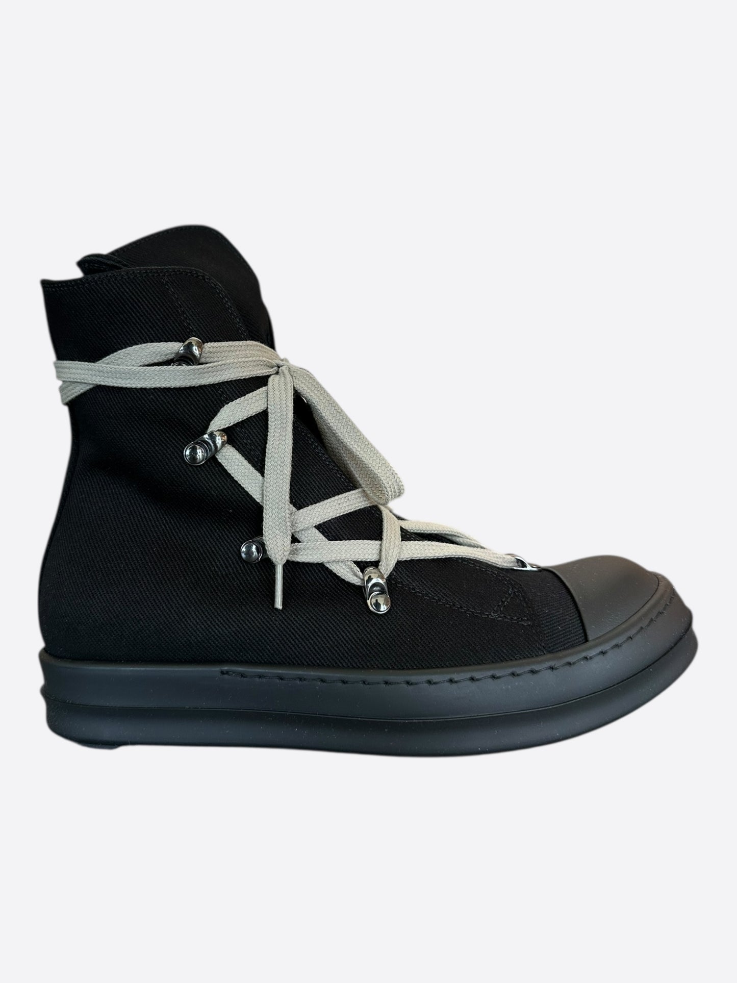 Rick Owens Black Hexagram Women's High Top Sneakers