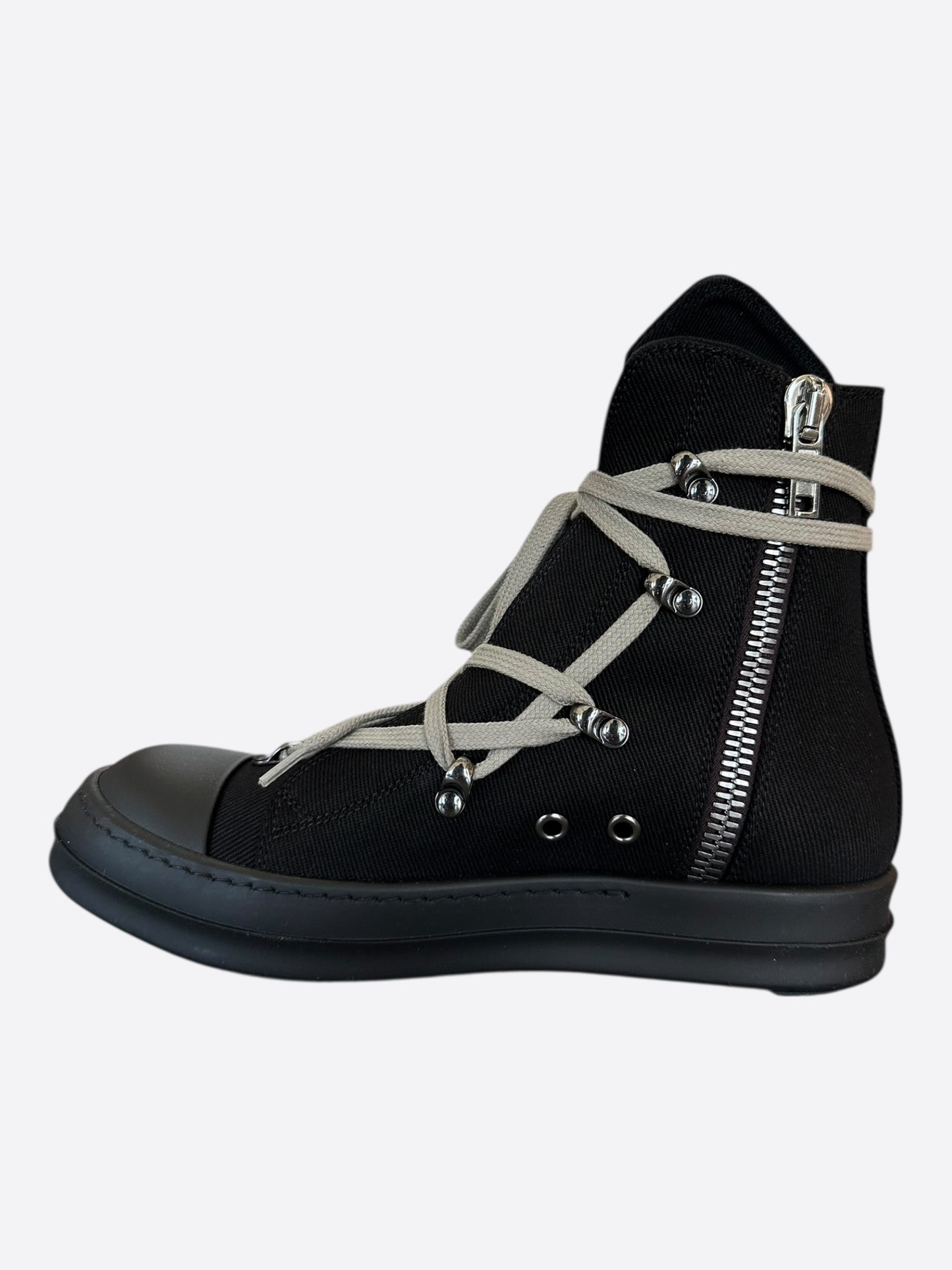 Rick Owens Black Hexagram Women's High Top Sneakers