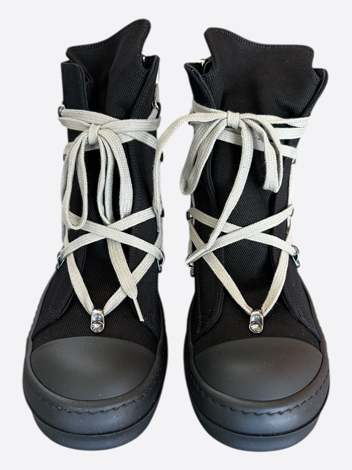 Rick Owens Black Hexagram Women's High Top Sneakers