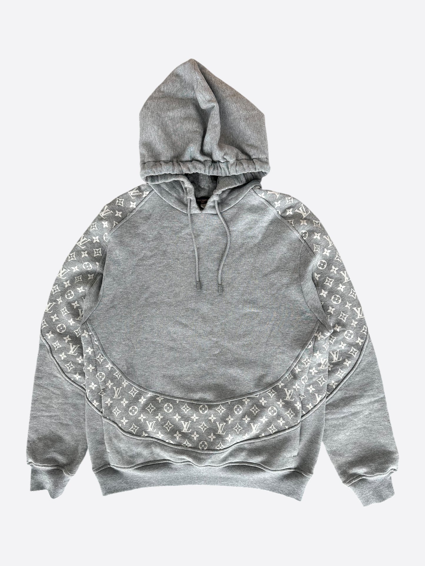 Louis Vuitton Grey Circle Cut Monogram Hoodie