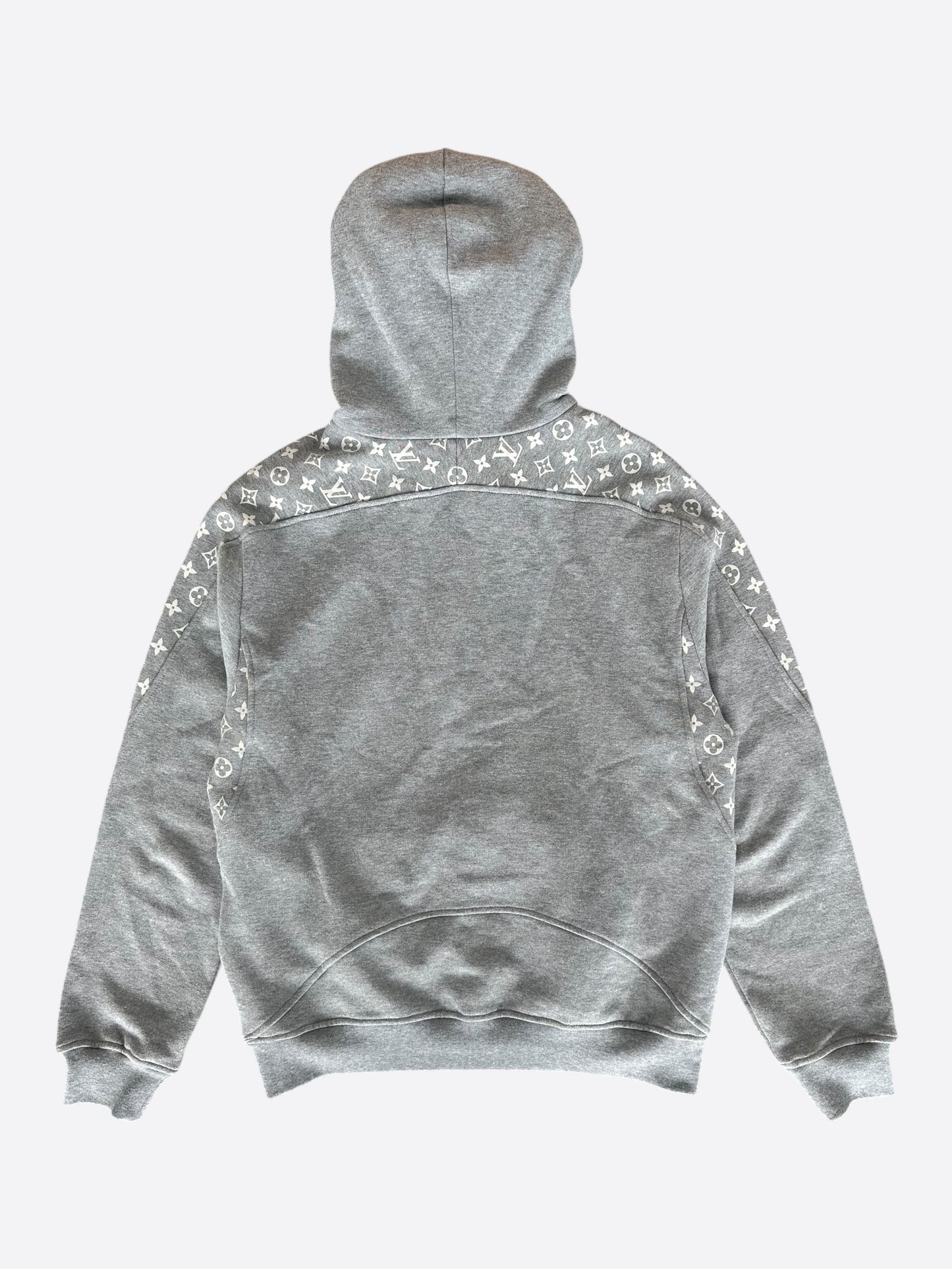 Louis Vuitton Grey Circle Cut Monogram Hoodie