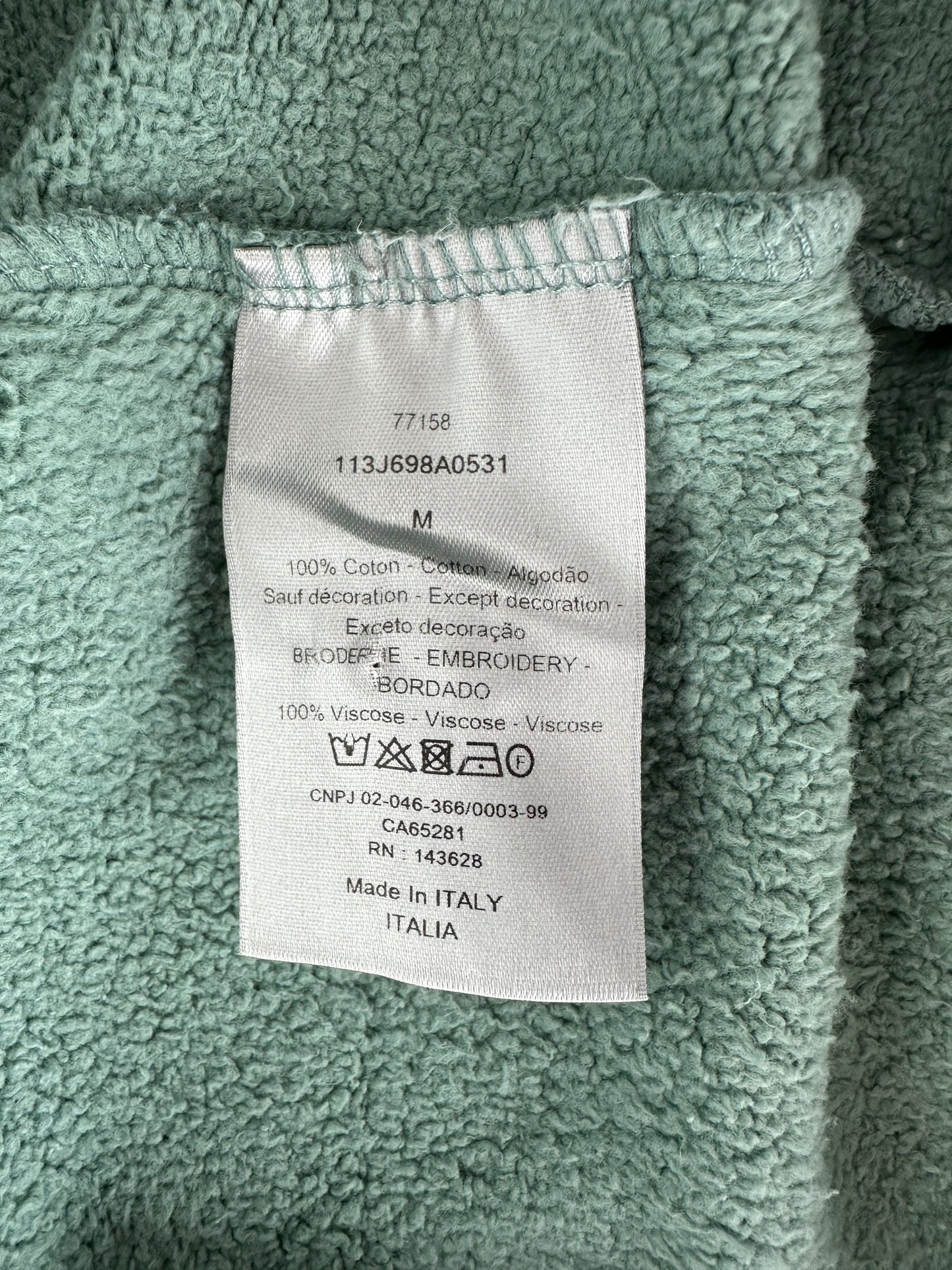 Dior Green & White CD Icon Embroidered Hoodie