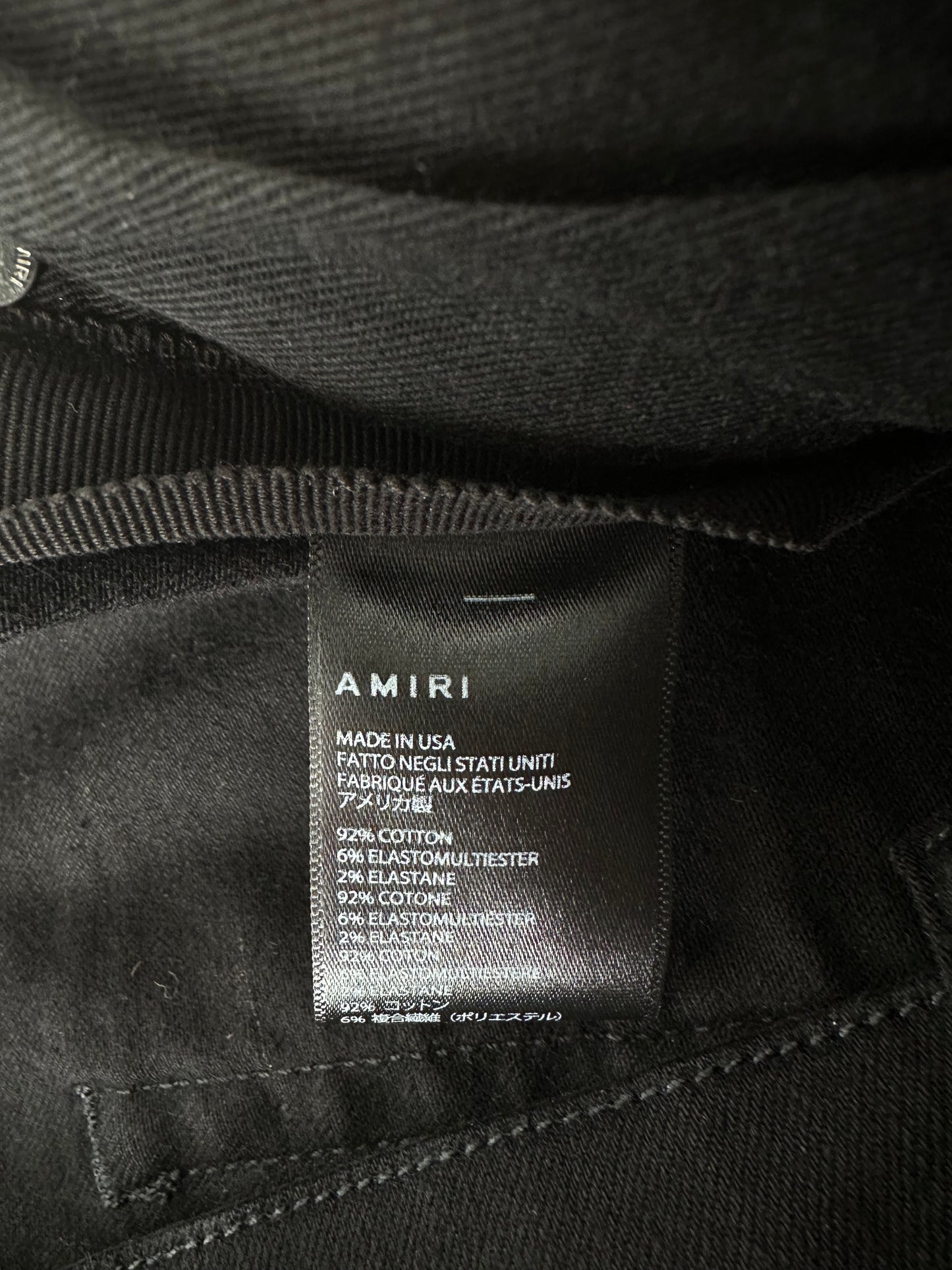 Amiri Black Bandana Patch Thrasher Jeans