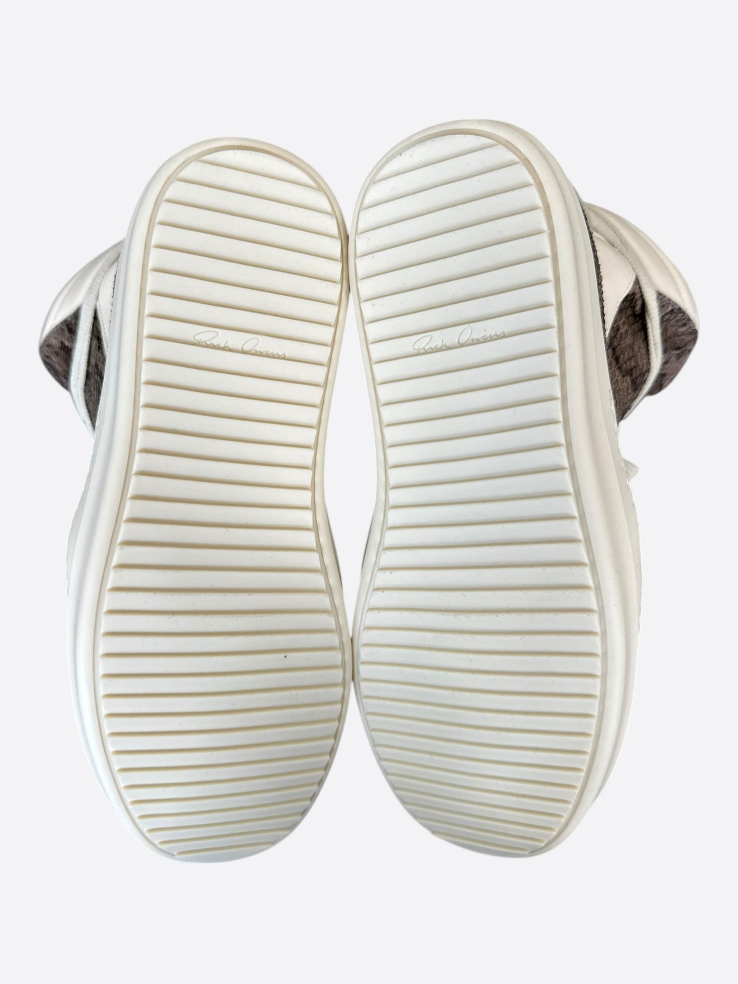 Rick Owens Python & White Women's Geobaskets