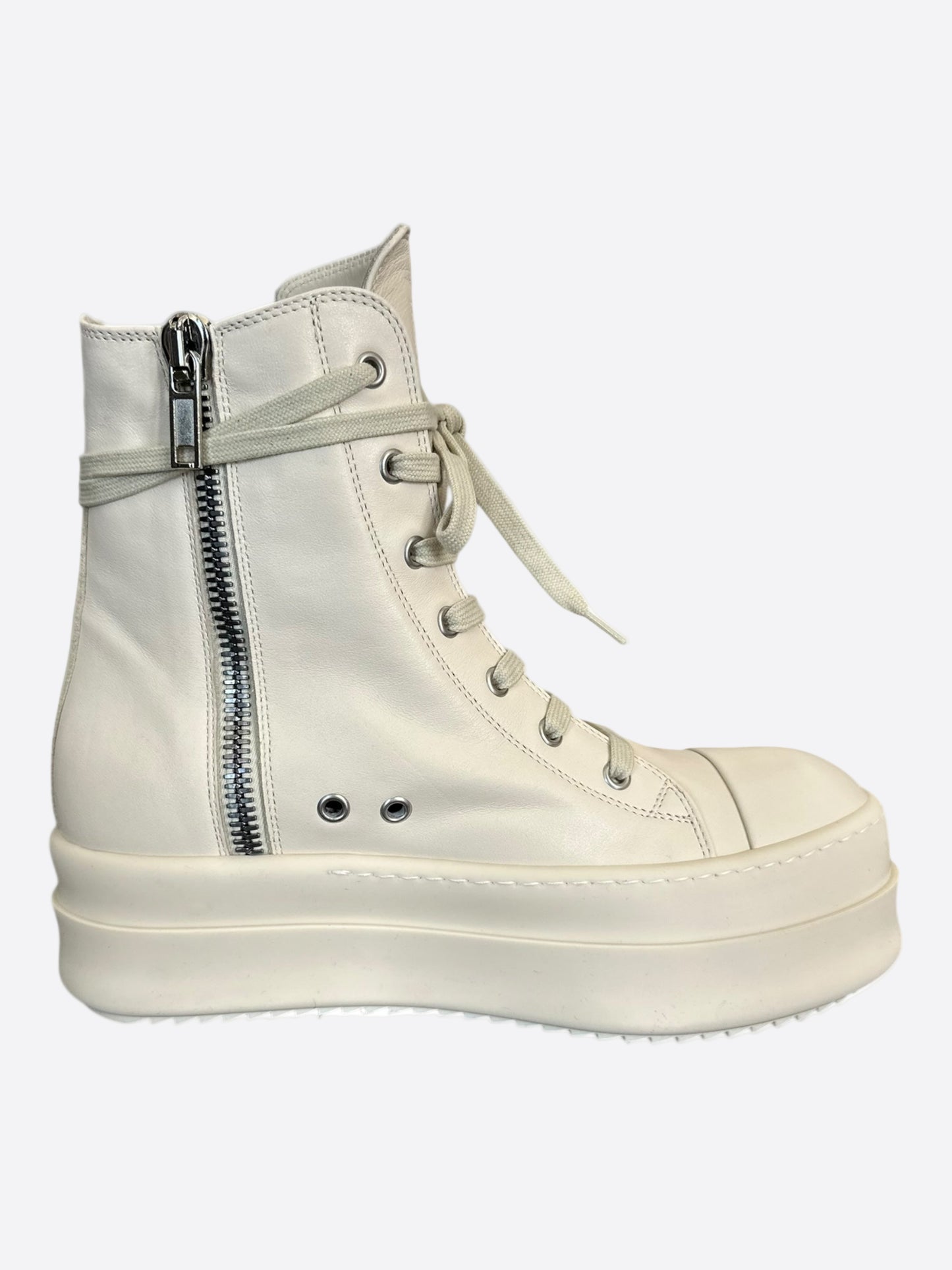 Rick Owens White Mega Bumper Women's Geobaskets