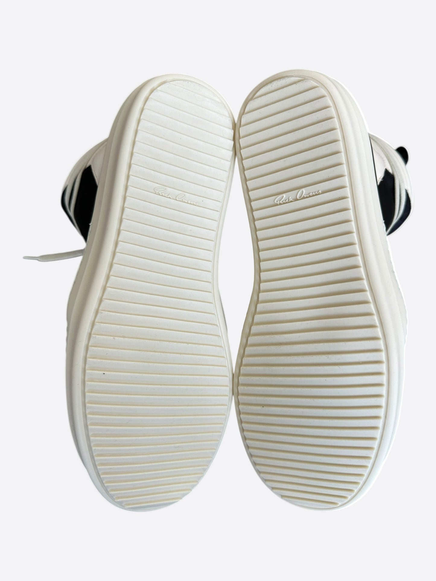 Rick Owens Black & White Leather Geobaskets