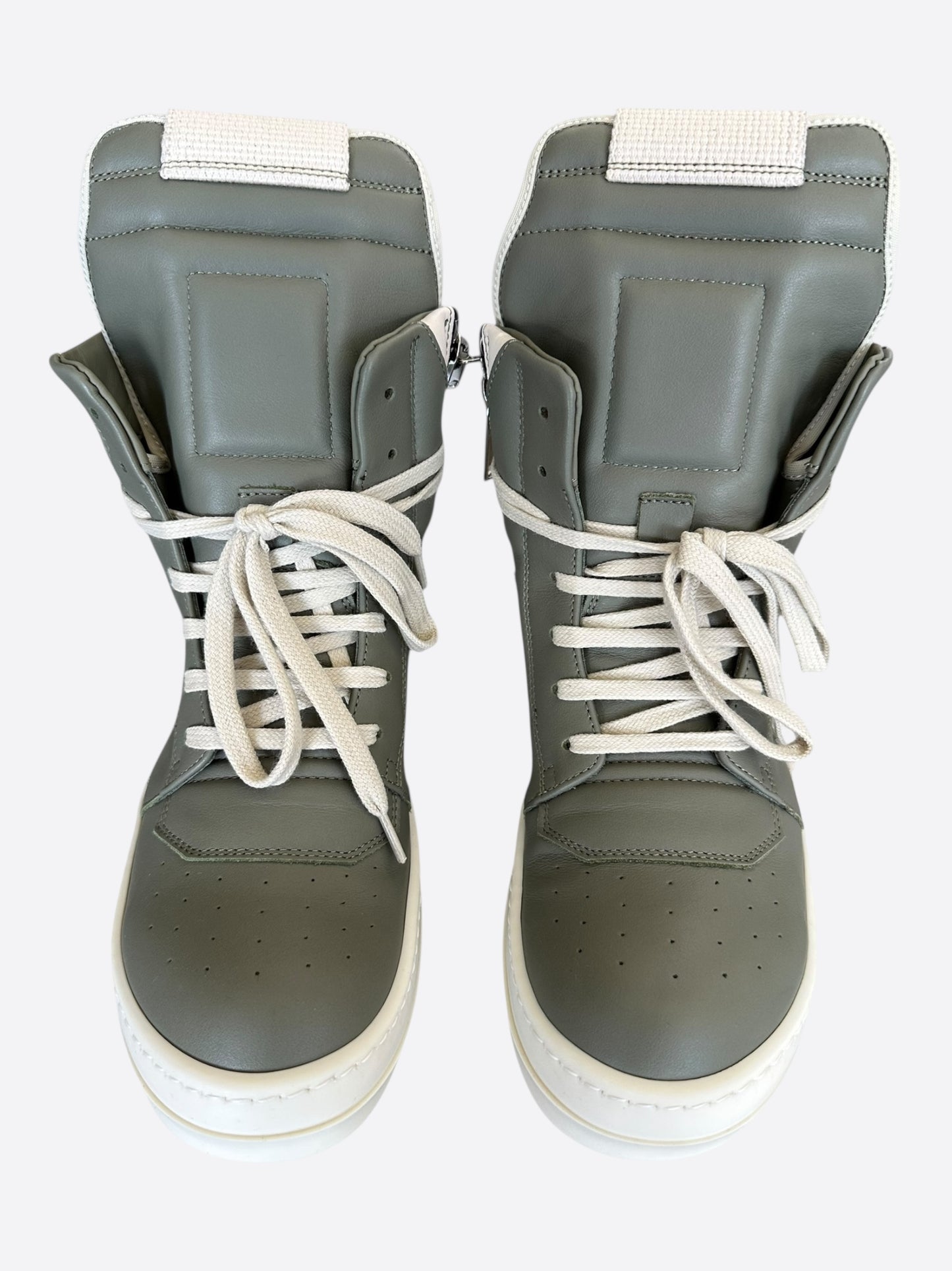 Rick Owens Green & White Women's Geobaskets