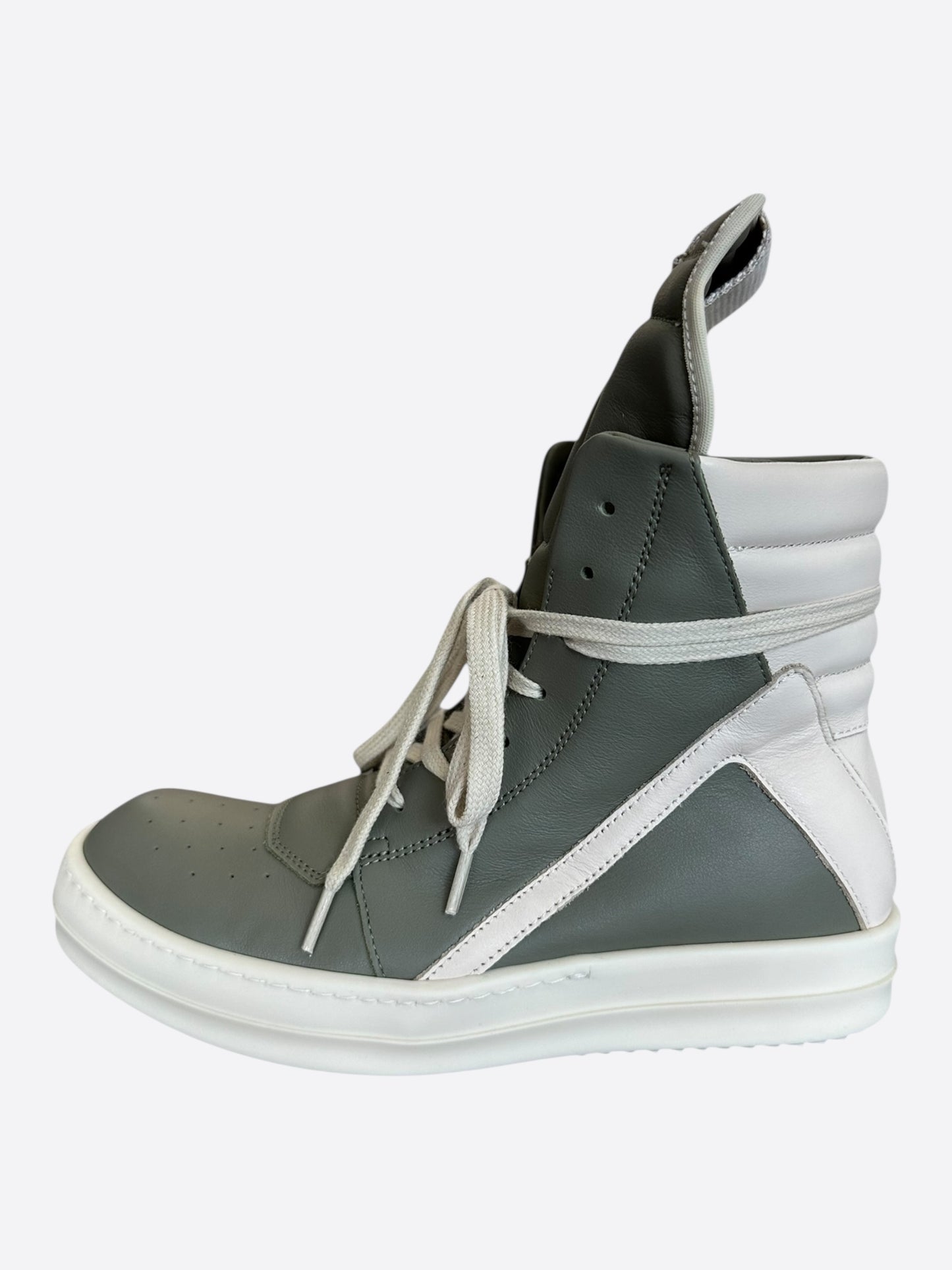 Rick Owens Green & White Women's Geobaskets