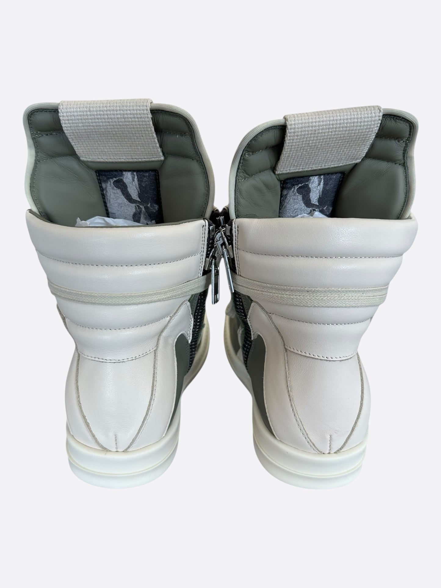 Rick Owens Green & White Women's Geobaskets