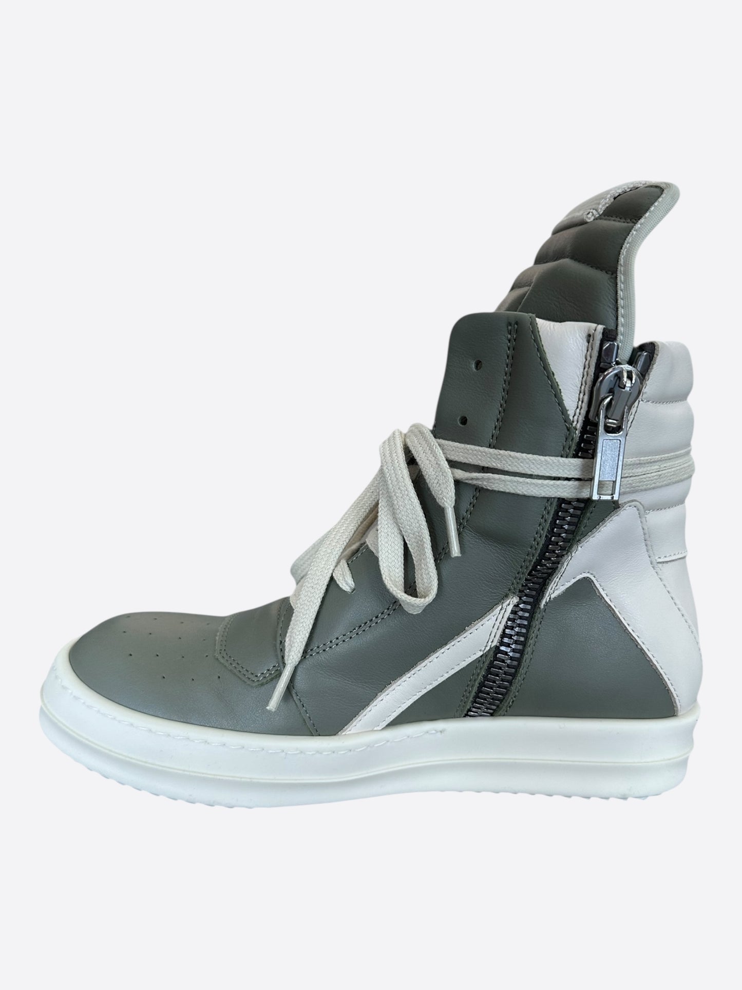 Rick Owens Green & White Women's Geobaskets