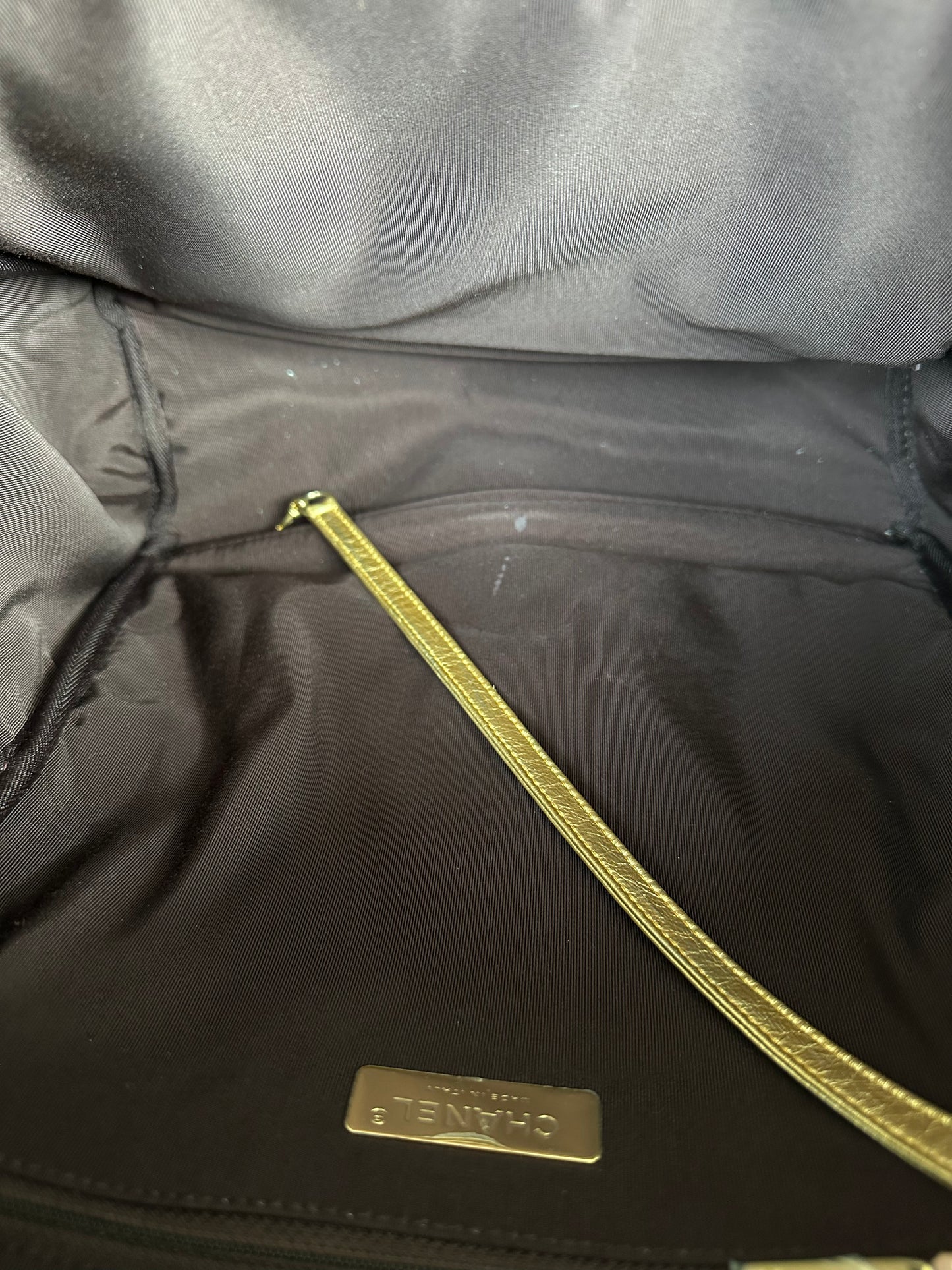 Chanel Gold Graffiti Print Backpack