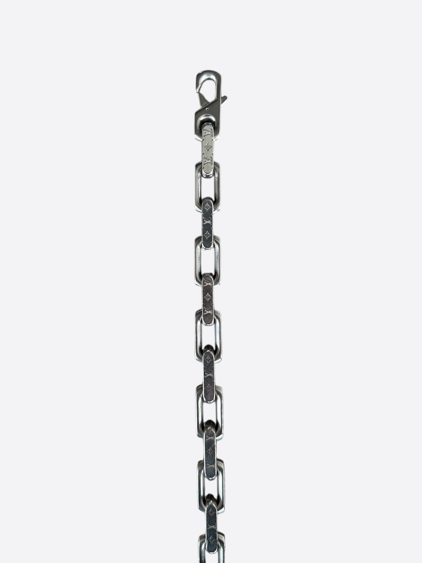 Louis Vuitton Silver Monogram Chain Necklace