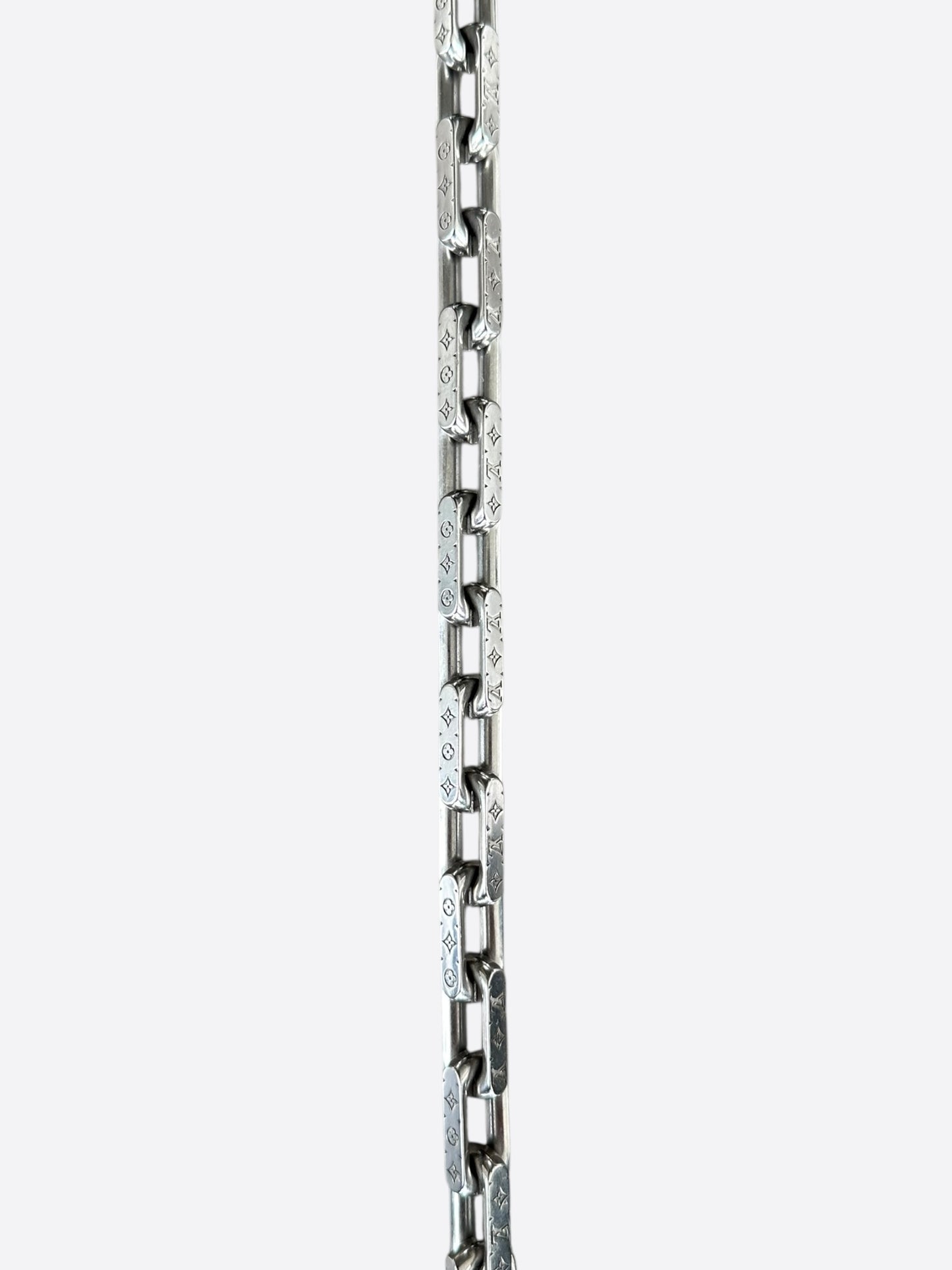 Louis Vuitton Silver Monogram Chain Necklace