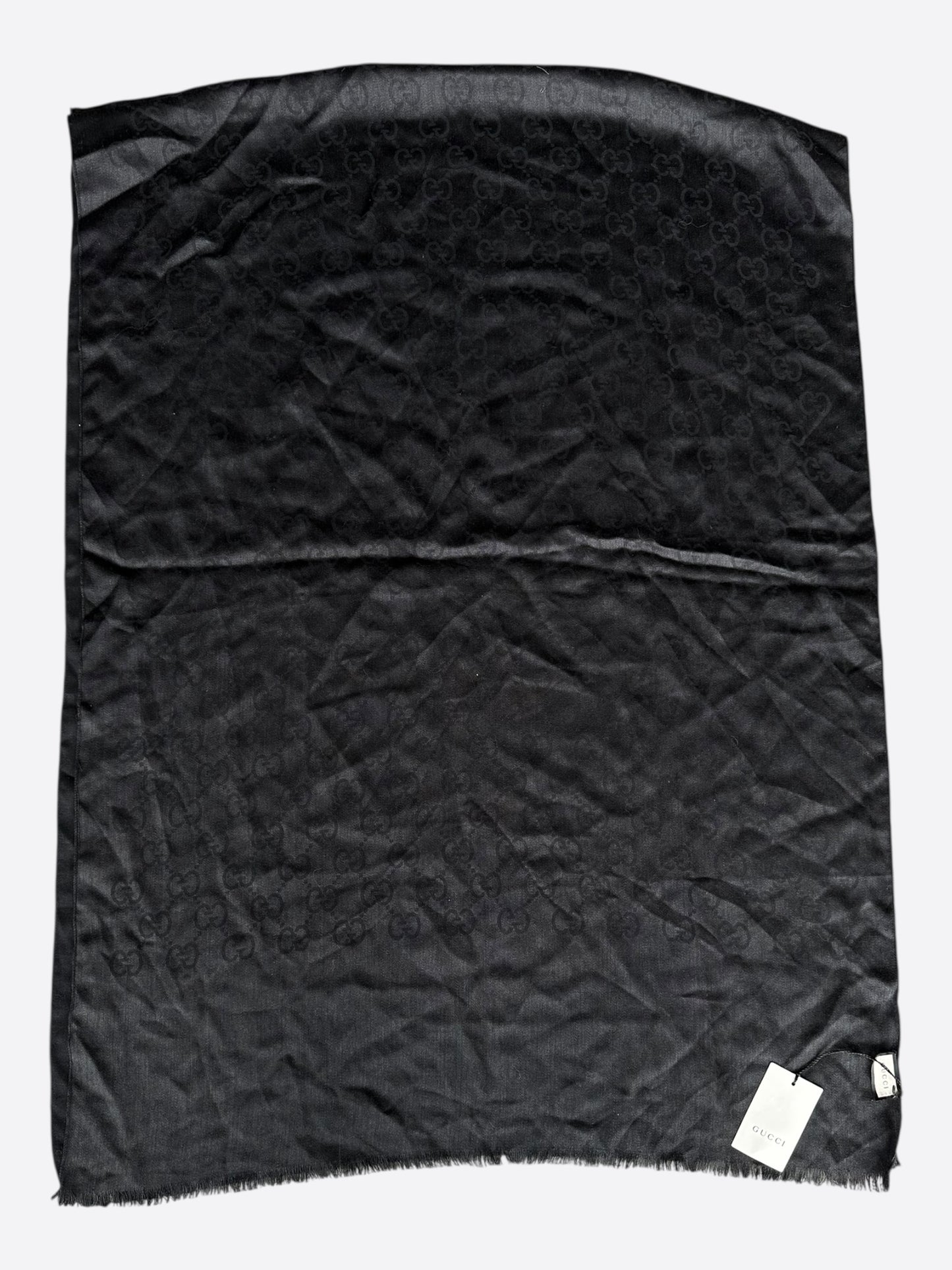 Gucci Black GG Monogram Blanket Shawl