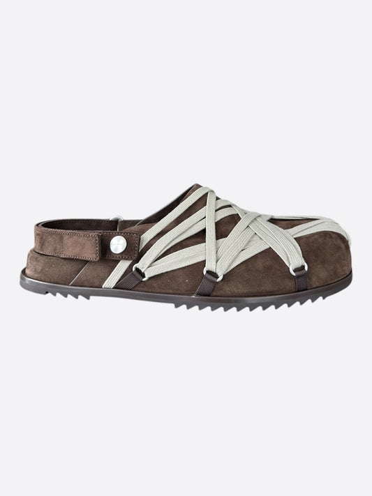 Rick Owens Brown Rope Sandals