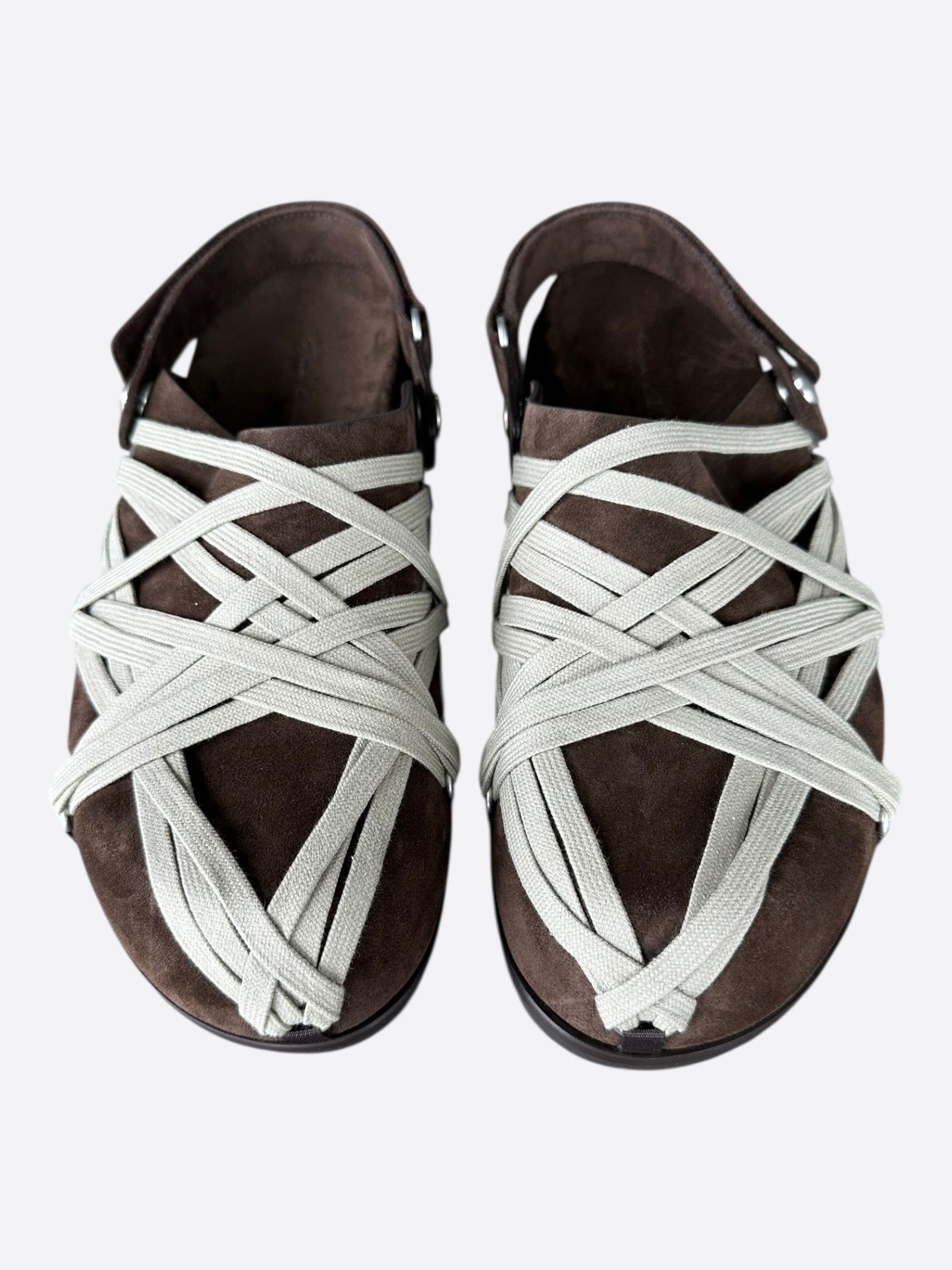 Rick Owens Brown Rope Sandals