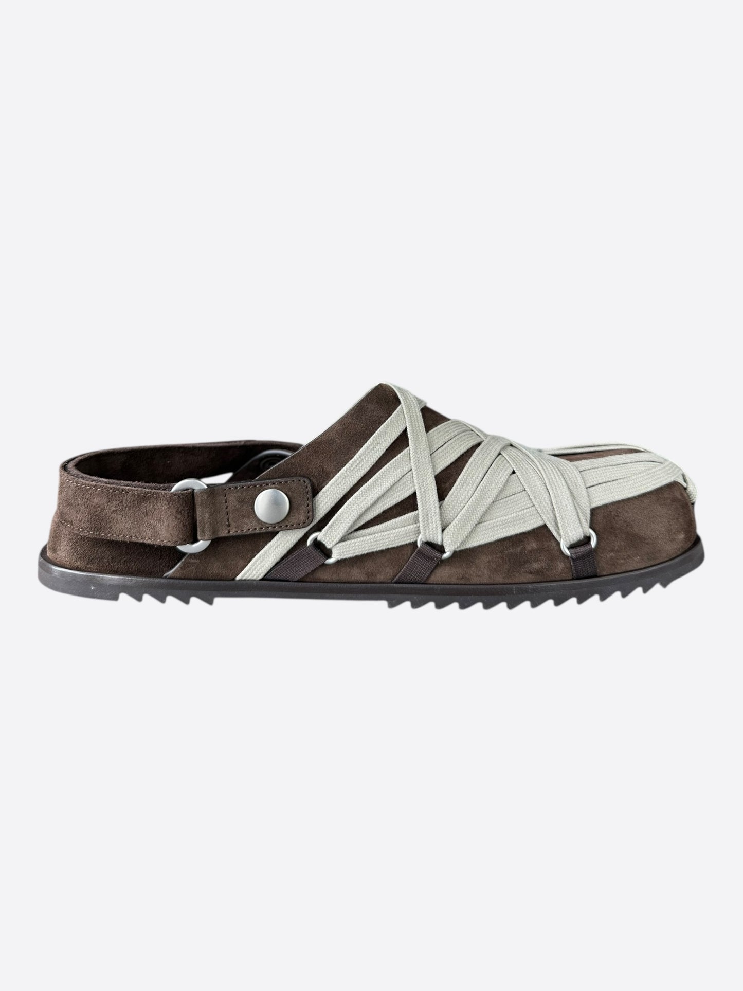 Rick Owens Brown Rope Sandals