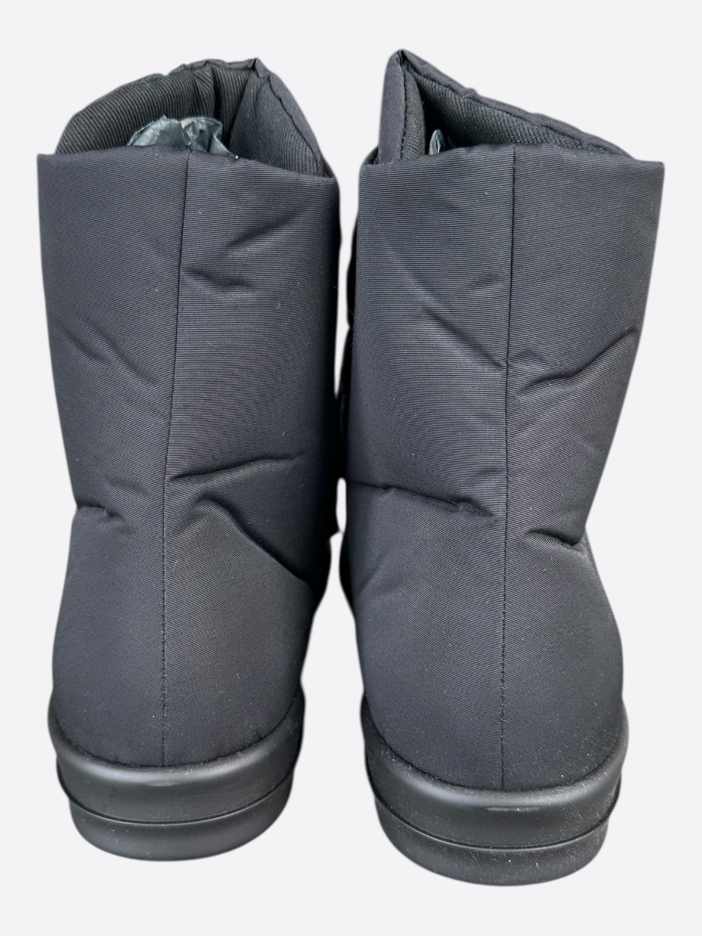 Rick Owens Black Jumbo Lace High Top Puffer Sneakers
