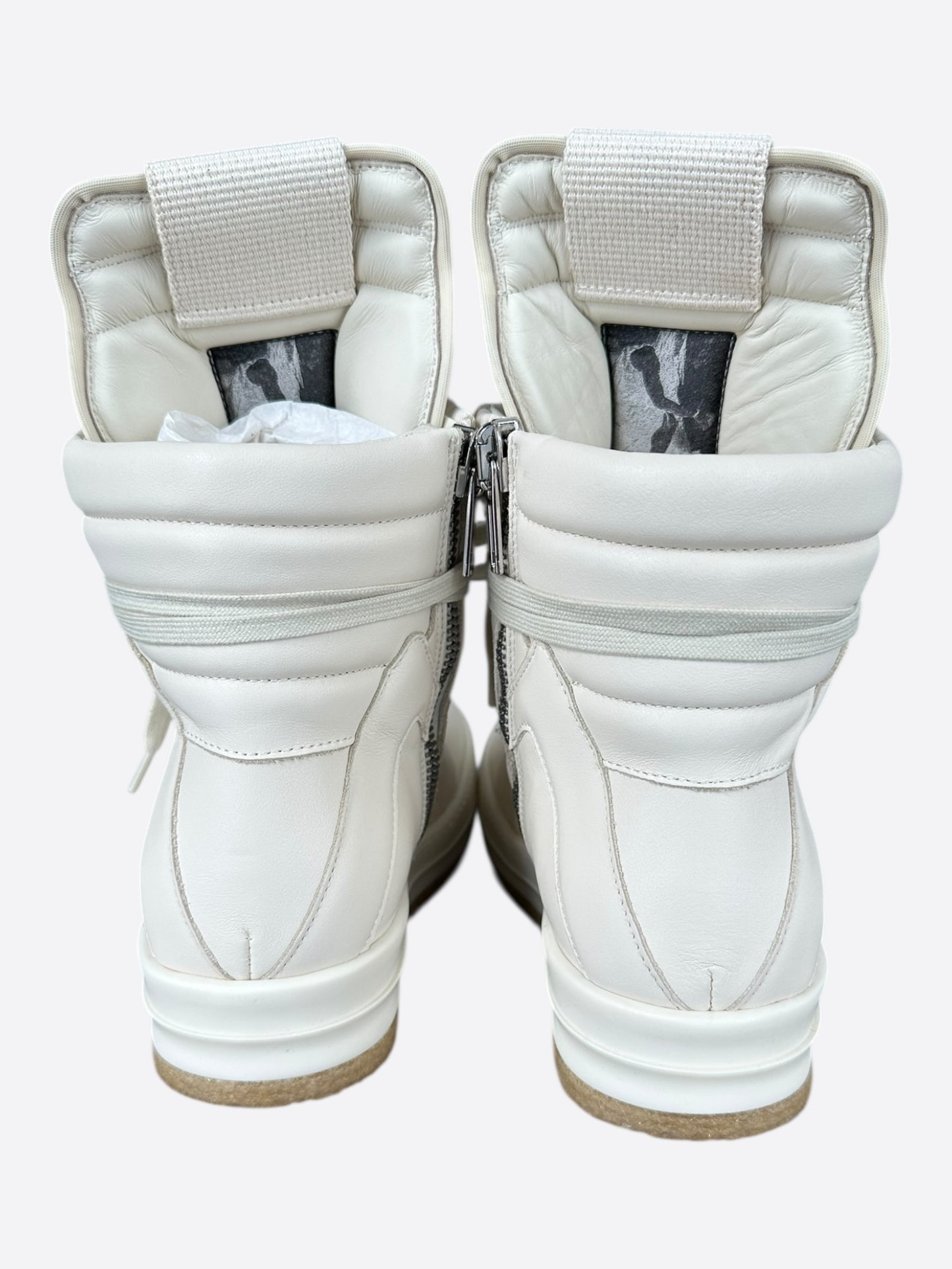 Rick Owens White Mega Geobaskets
