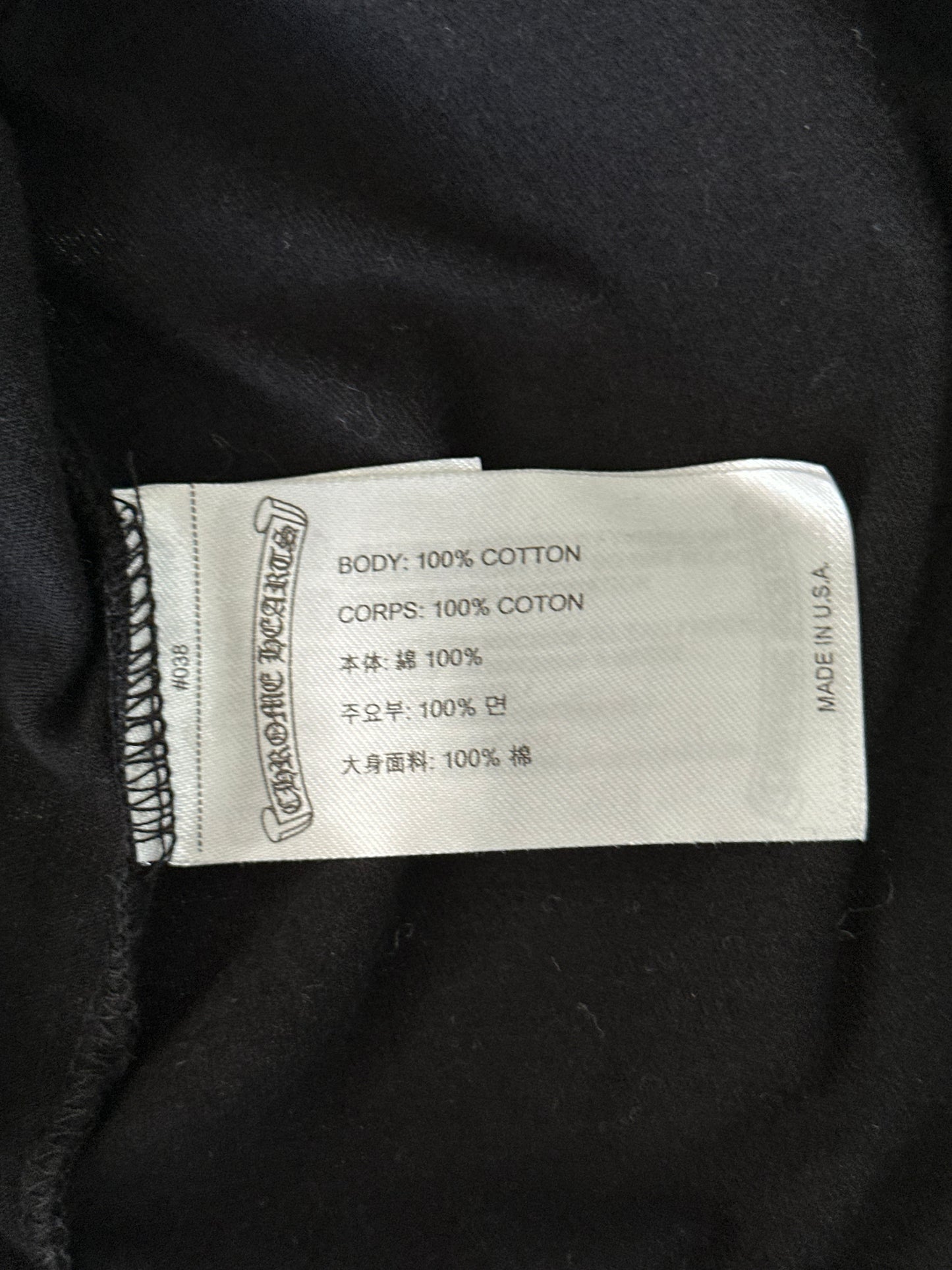Chrome Hearts Black & Pink Neck Logo Longsleeve T-Shirt