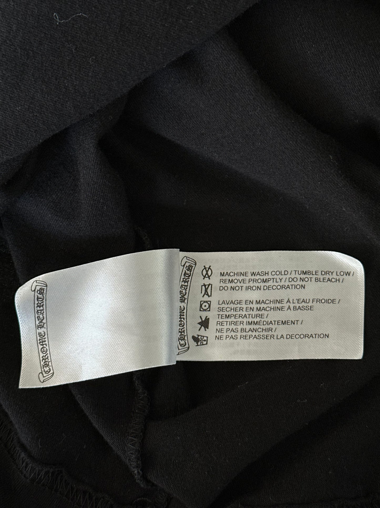 Chrome Hearts Black & Pink Neck Logo Longsleeve T-Shirt