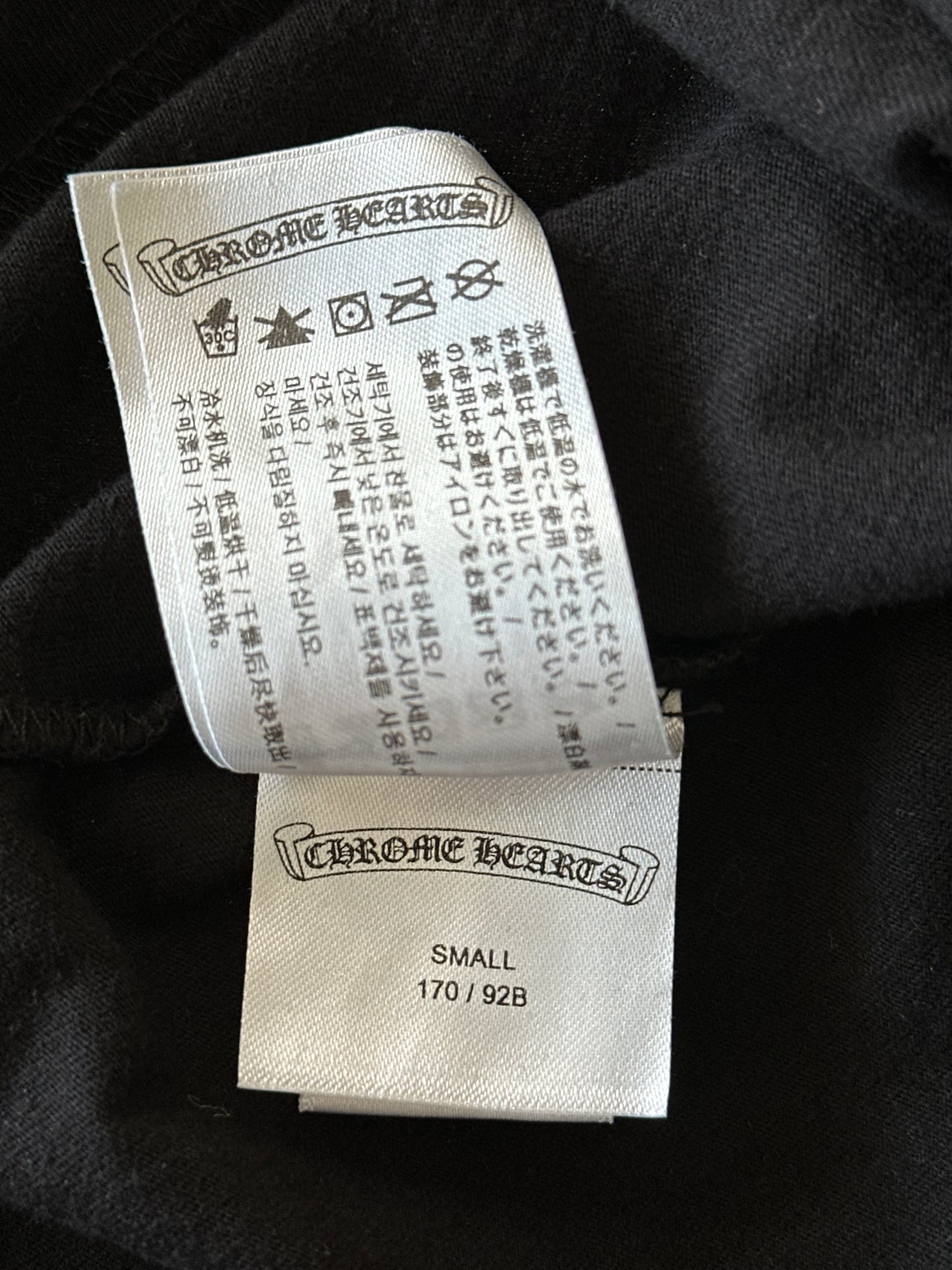 Chrome Hearts Black & Pink Neck Logo Longsleeve T-Shirt