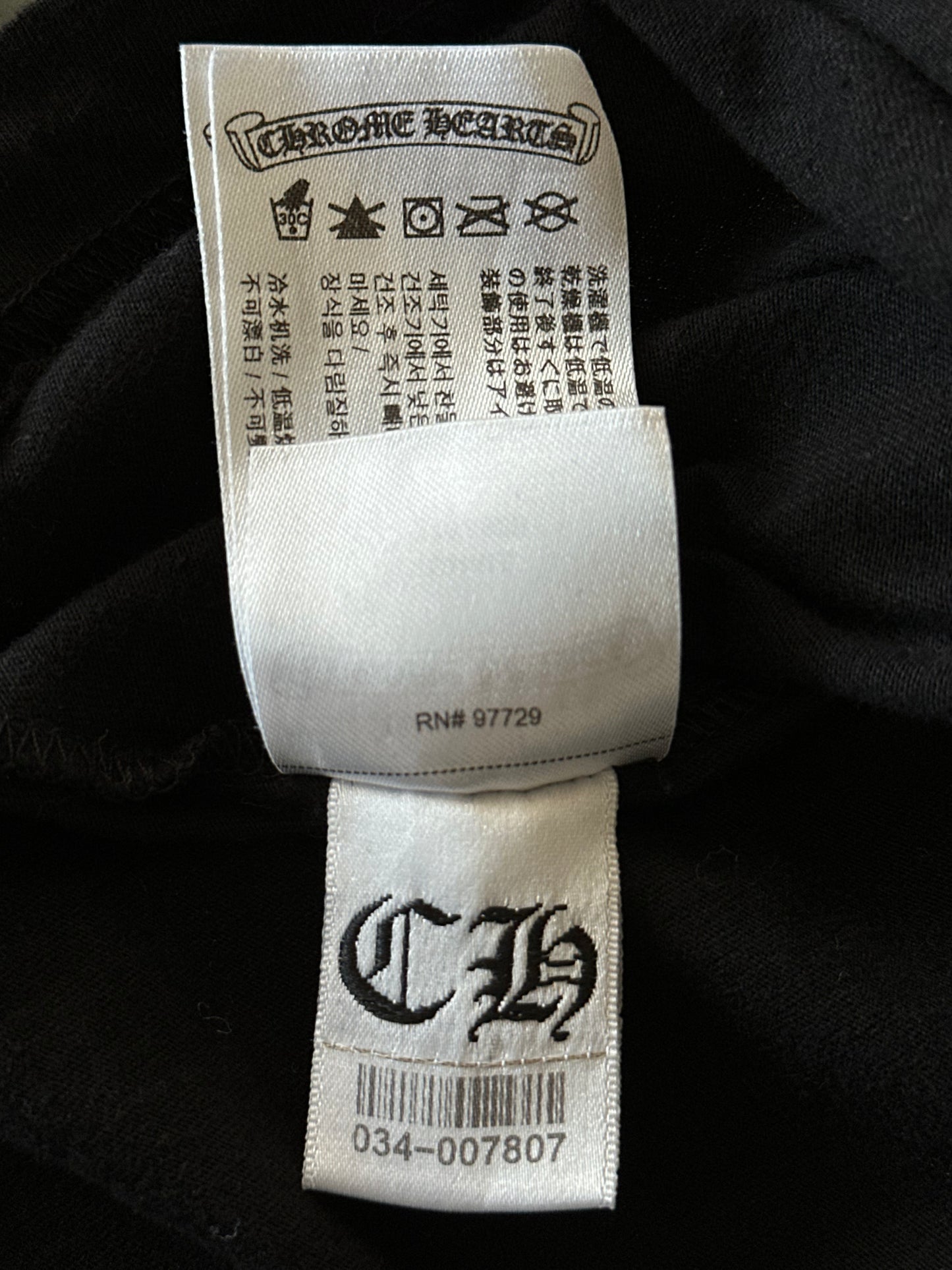 Chrome Hearts Black & Pink Neck Logo Longsleeve T-Shirt