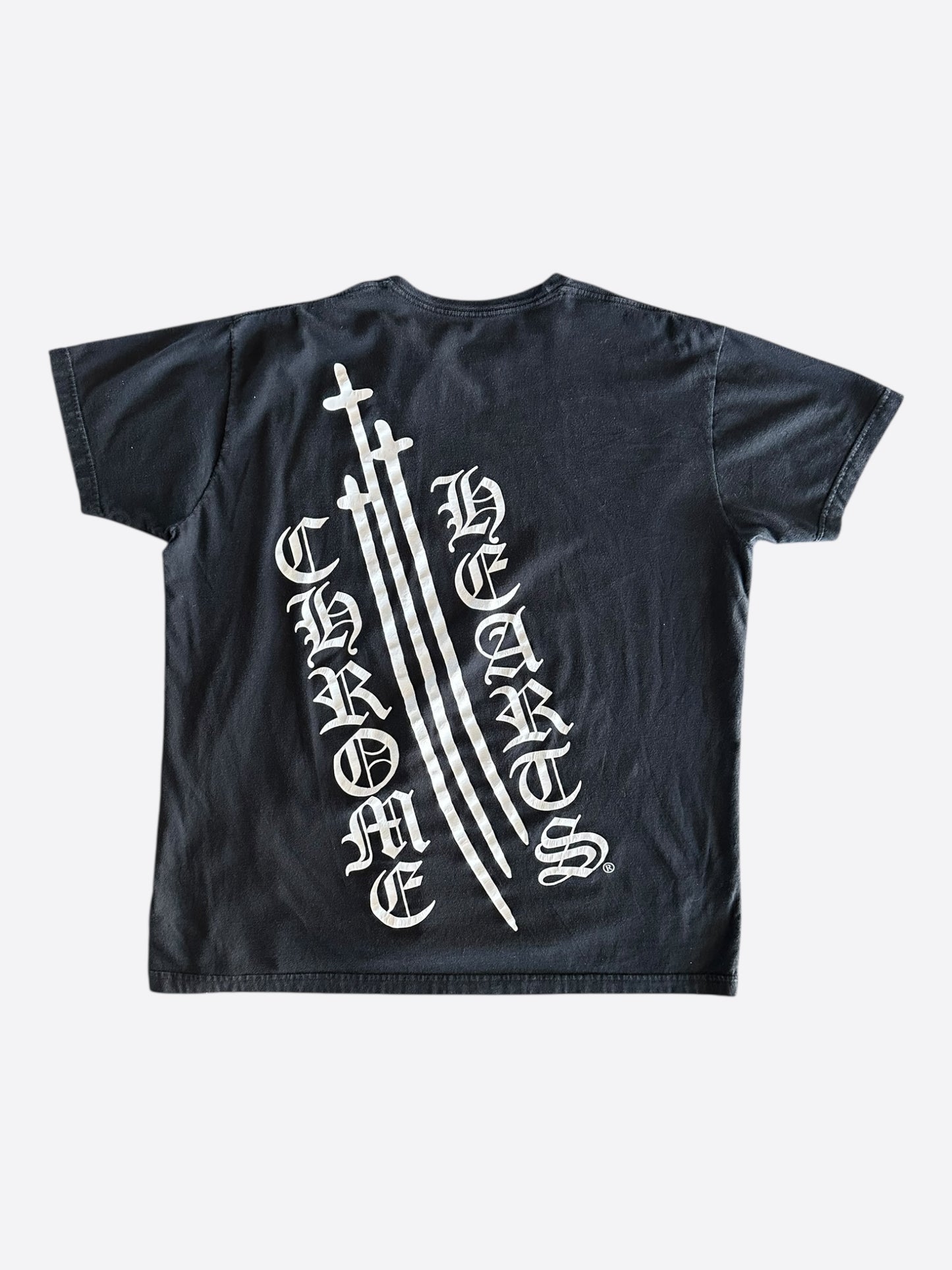 Chrome Hearts Black & White Triple Cross T-Shirt