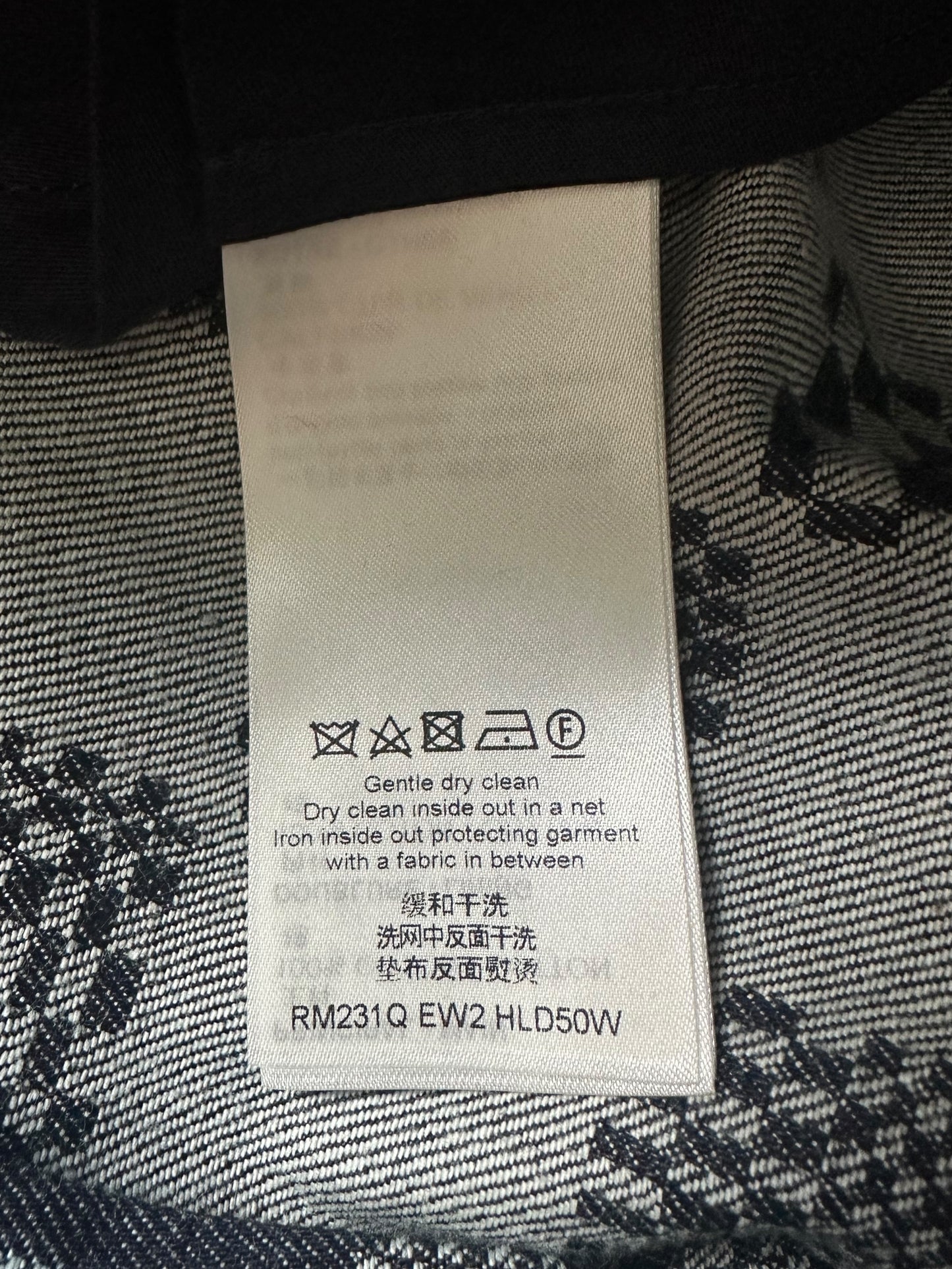 Louis Vuitton Navy Distorted Damier Print Jeans