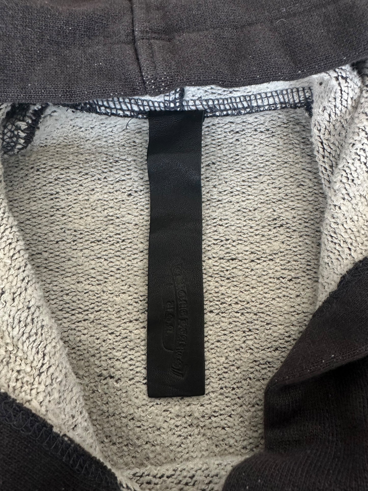 Chrome Hearts Washed Black Embroidered Logo Hoodie
