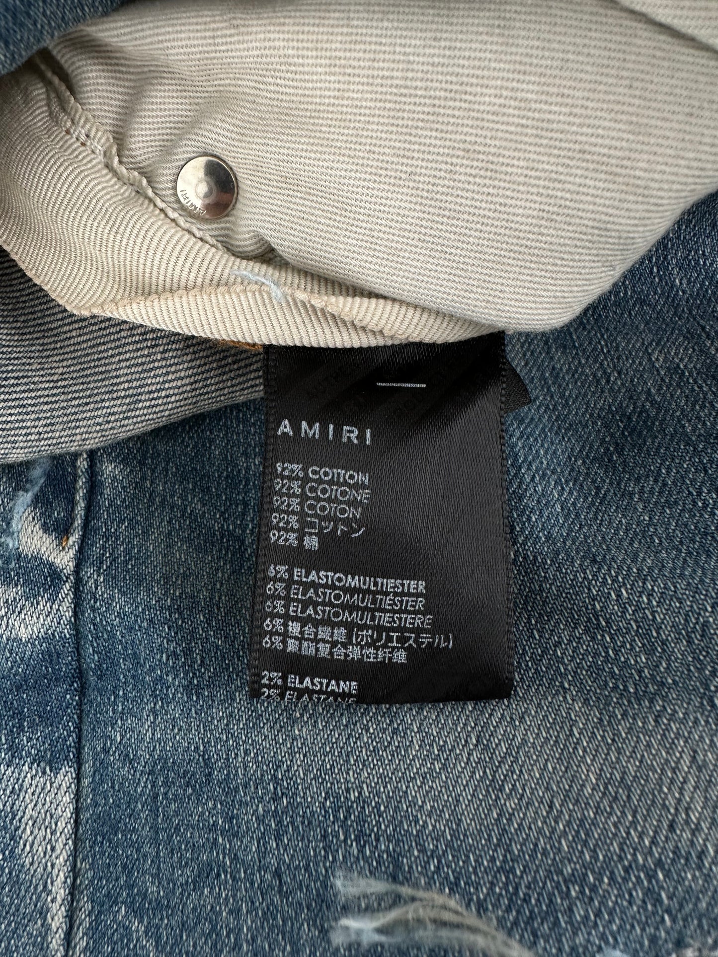 Amiri Clay Indigo & Orange MX1 Jeans