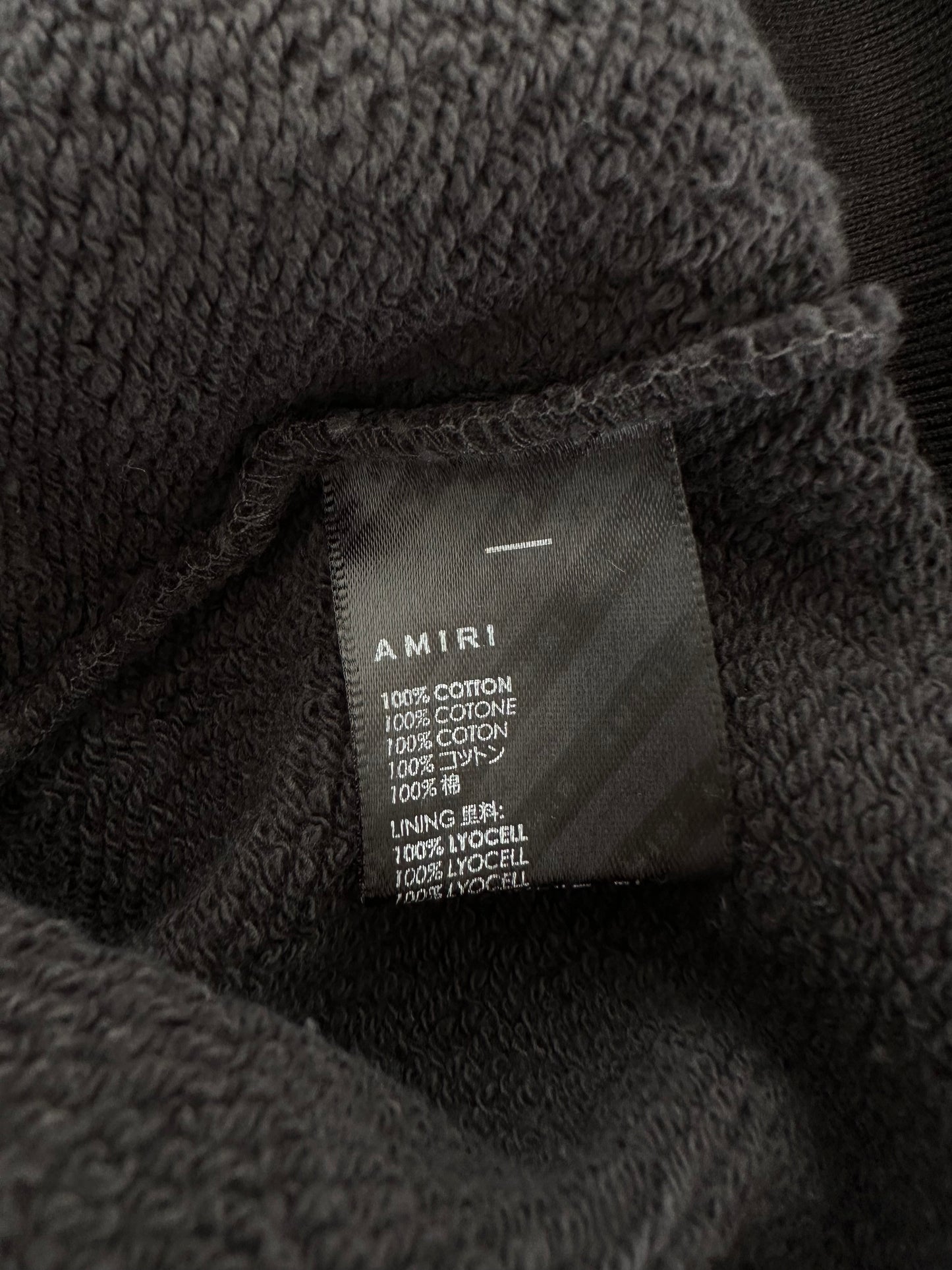 Amiri Black & Purple MA Logo Hoodie