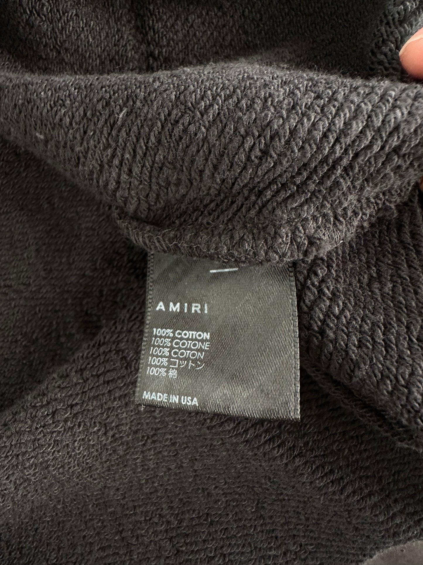 Amiri Black & Yellow MA Logo Hoodie
