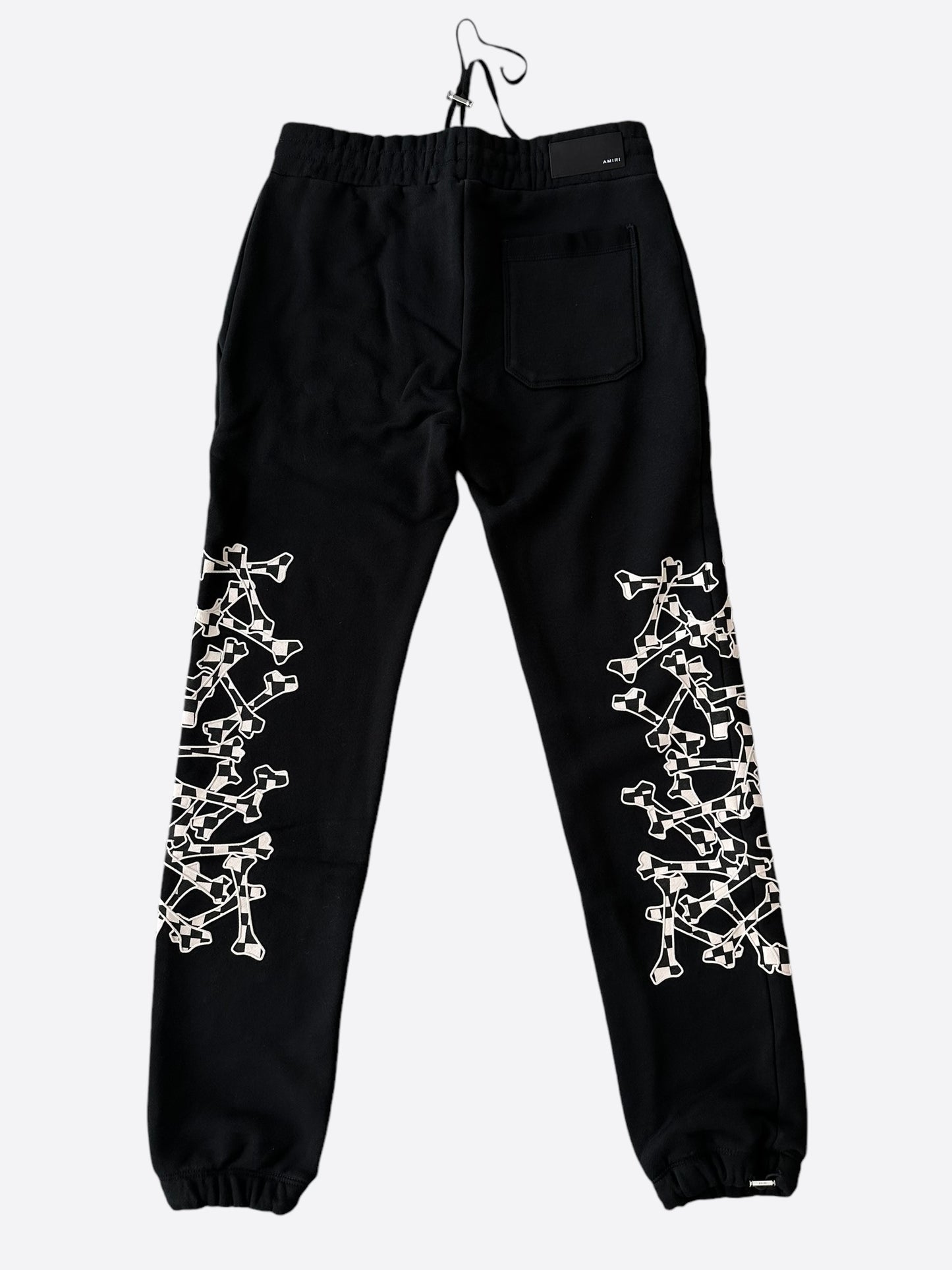 Amiri Black & White Checkered Bones Sweatpants